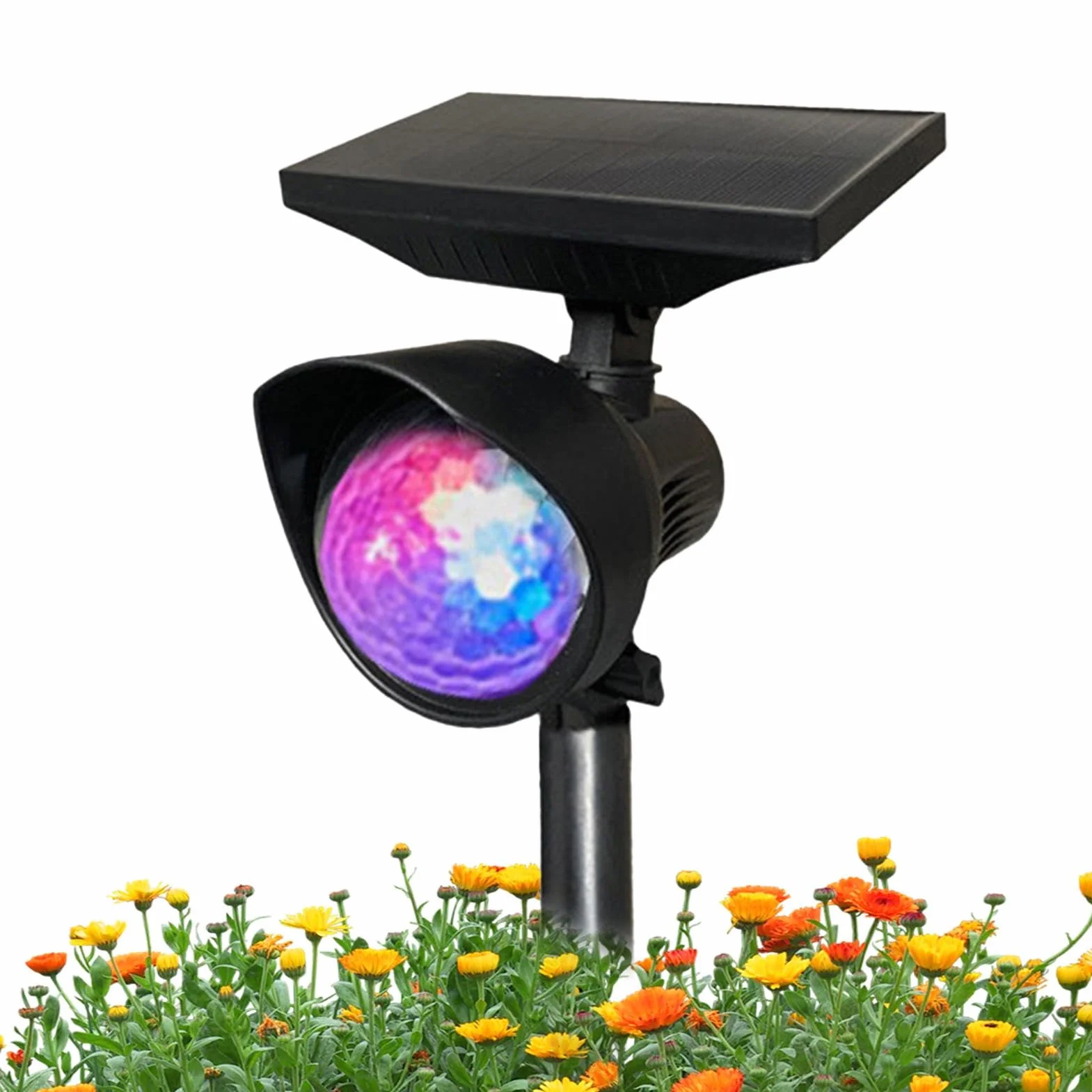Solarne światła projektora zewnętrznego, solarne oświetlenie projektora bożonarodzeniowego, wodoodporny reflektor słoneczny, świąteczne oświetlenie zewnętrzne LED, wodoodporne wielokolorowe światło