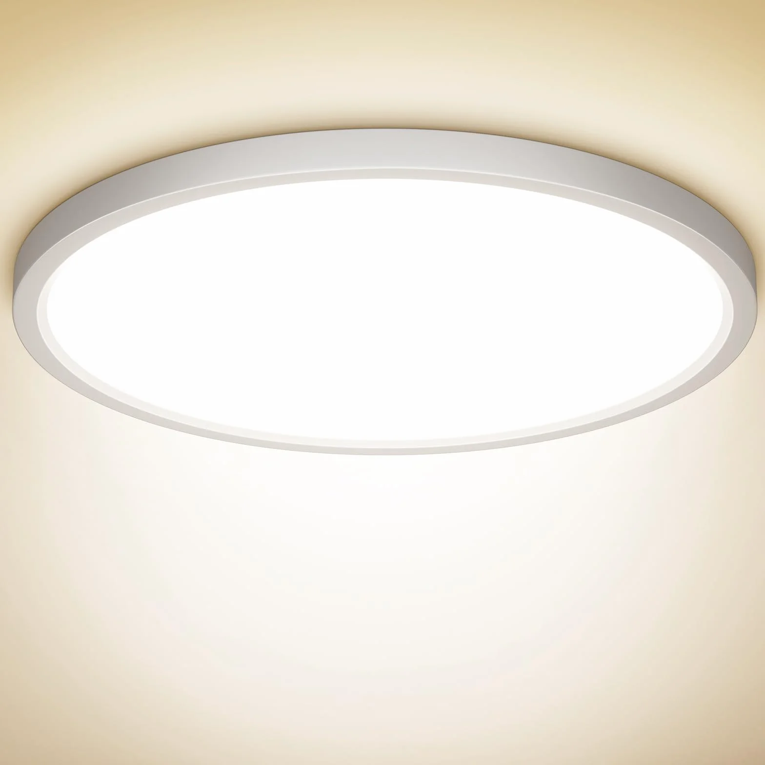 NIBSHOOM Lampa Sufitowa LED 24W 4000K IP44 Wodoodporna 2400LM Ø300mm