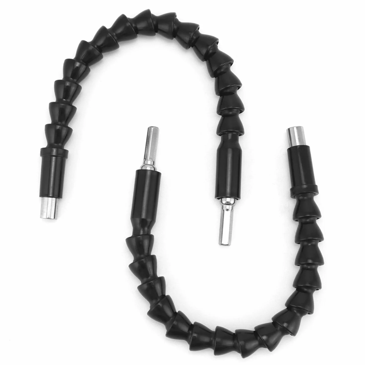 QWORK 2 x 1/4" elastyczny pręt przedłużający 30 cm, 3 sztuki, trzpień sześciokątny, uchwyt do bitów wkrętaka 60/100/150 mm