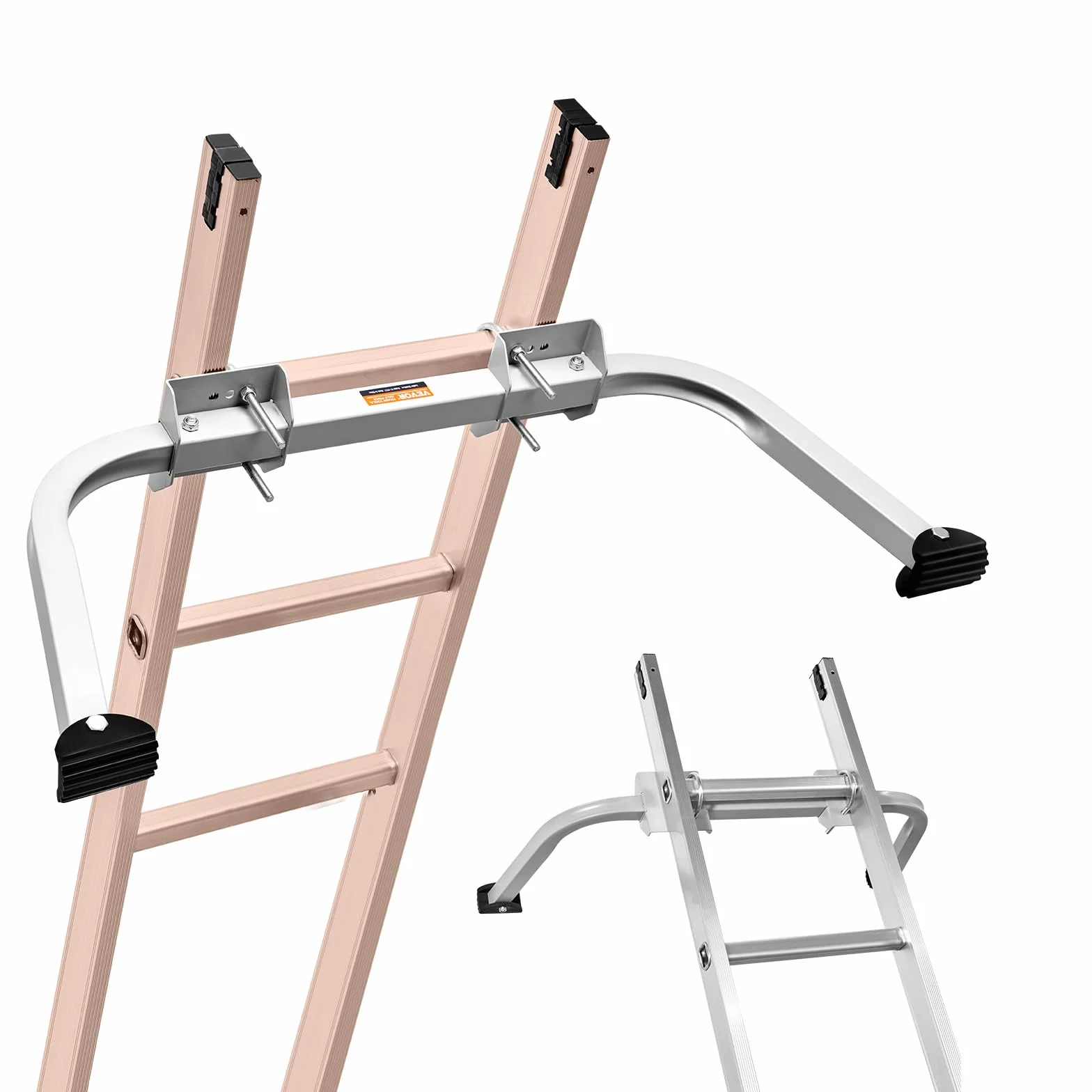 VEVOR Stabilizator drabiny 920 x 313 x 110 mm wspornik dystansowy antypoślizgowe gumowe nóżki nośność 150 kg
