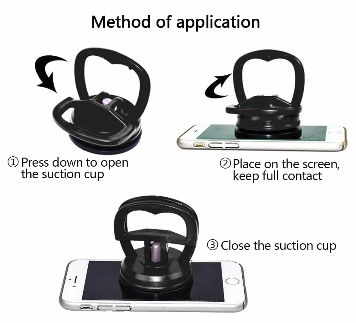 Przyssawki do usuwania wgnieceń 6 cm, czarne, narzędzie do demontażu