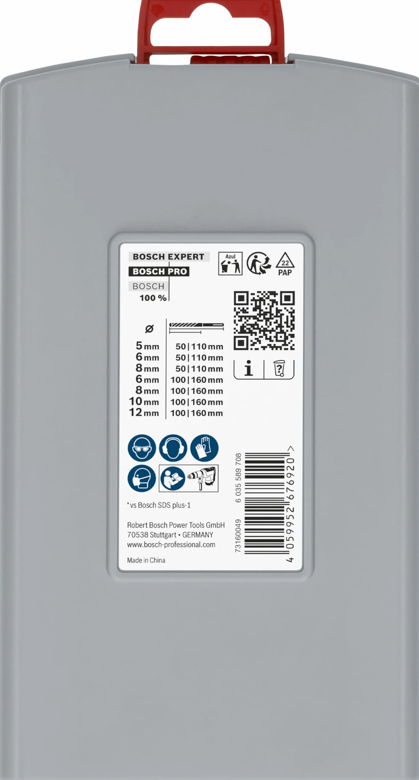 Bosch 7x Zestaw wierteł PRO SDS plus-5X Ø 5,0-12,0 mm