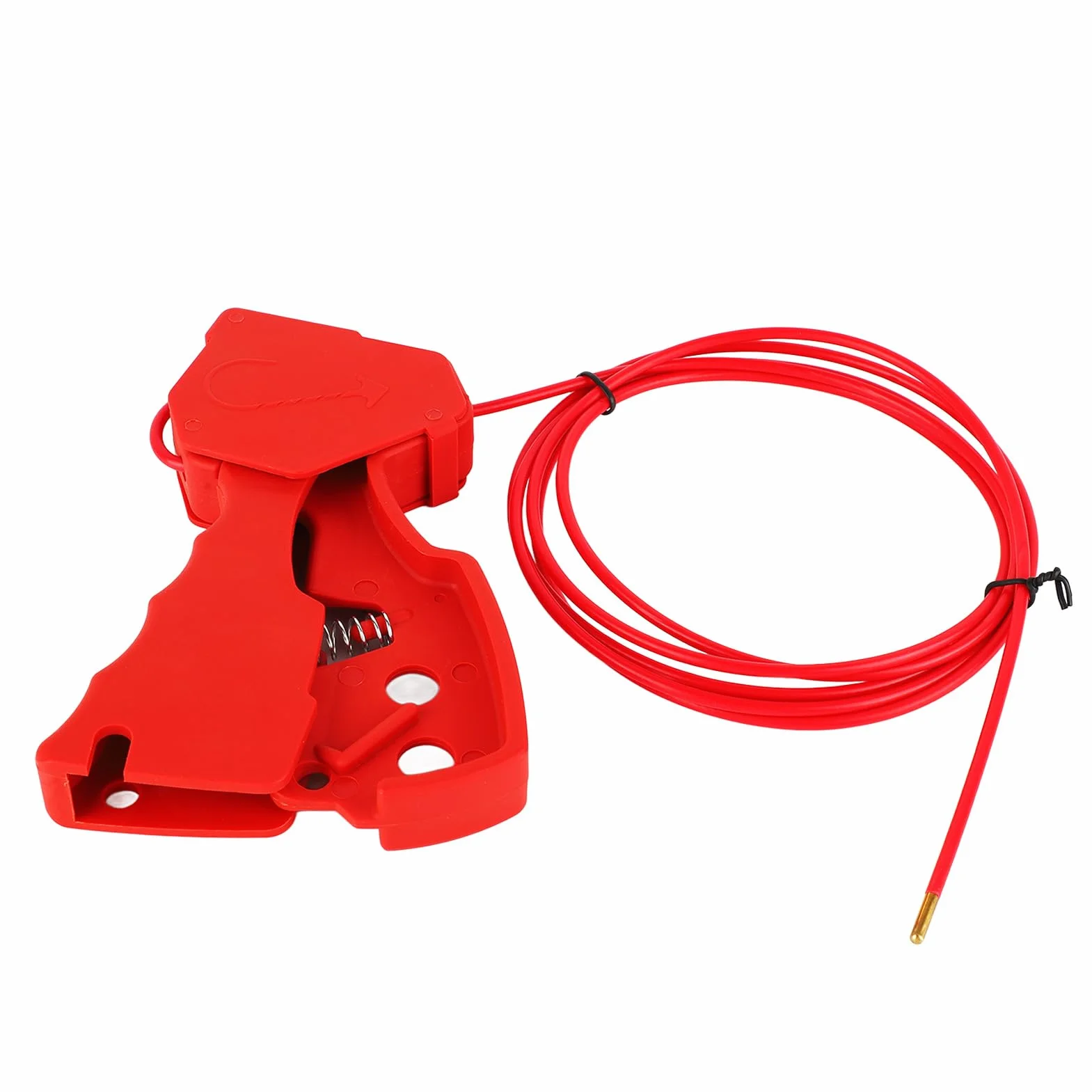 Lockout Tagout Cable Lock, Adjustable Stainless Steel Safety Lock for LOTO