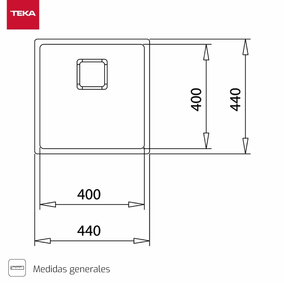 TEKA Zlewozmywak do zabudowy FLEXLINEA RS15 40.40