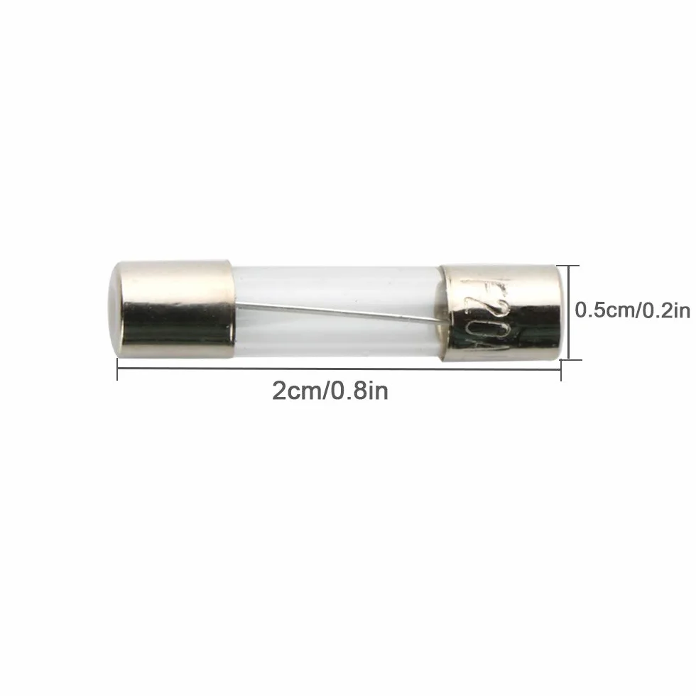 FULARR Zestaw bezpieczników szybkozłączka 5x20 mm 0,5A 1A 2A 3A 5A 6A 150 szt.