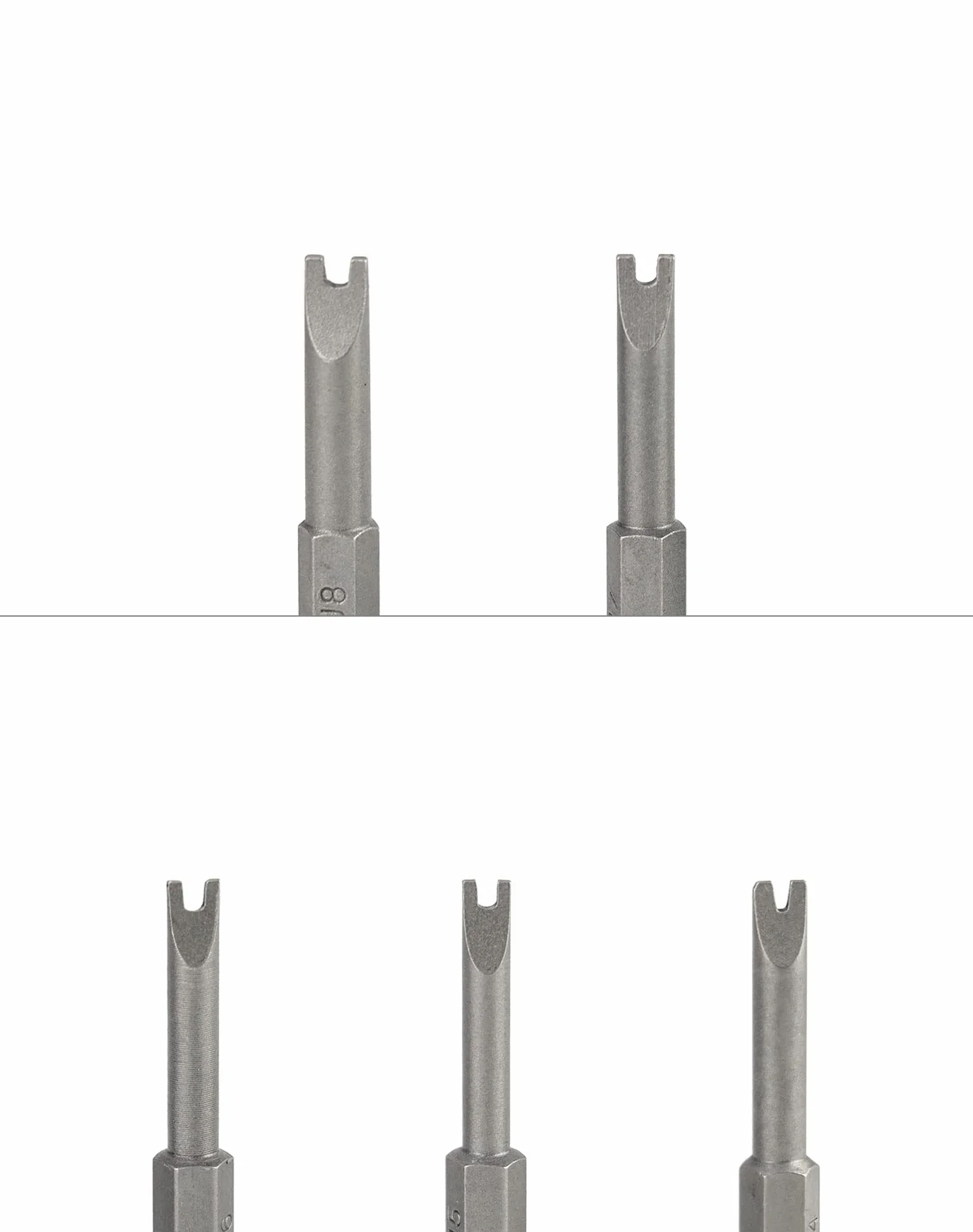 Bity wkrętakowe bezpieczeństwa typu U 1/4" zestaw sześciokątny 50 mm ze stali stopowej S2