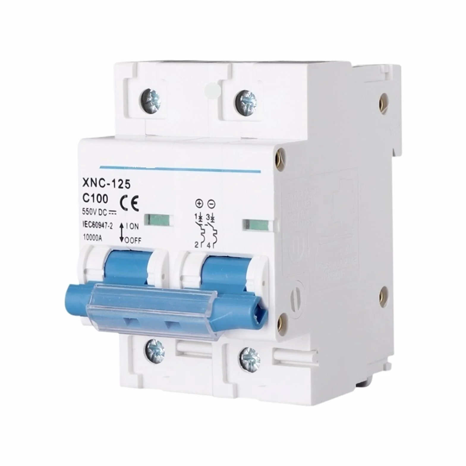 2P 125A 100A 80A MCB 550V Wyłącznik automatyczny do systemu PV bateria wyłącznik główny (100 A)