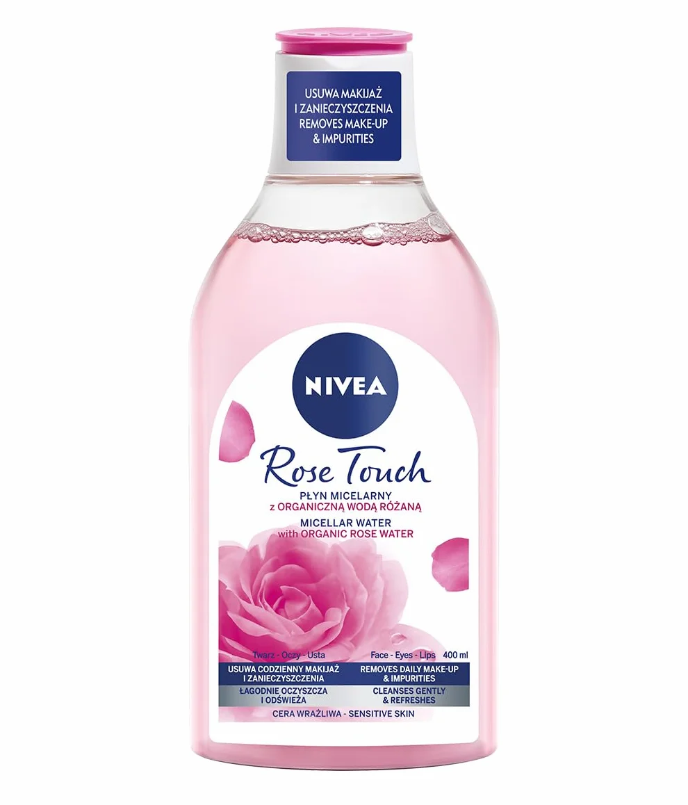 NIVEA Rose Touch Płyn micelarny z organiczną wodą różaną do cery wrażliwej 400 ml