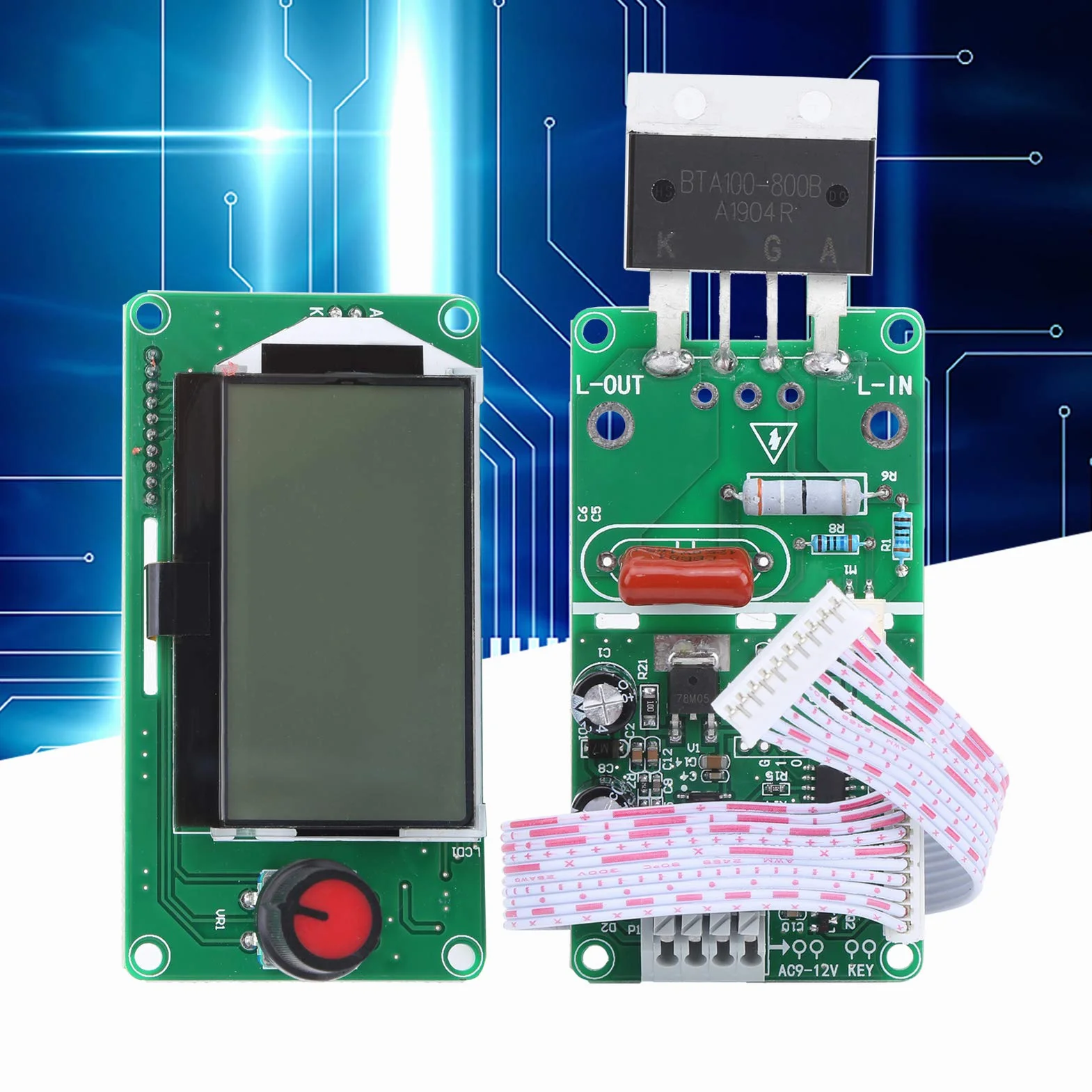 Moduł spawalniczy z kontrolą czasu Płytka enkodera podwójnego impulsu LCD 100A do zgrzewania punktowego akumulatora