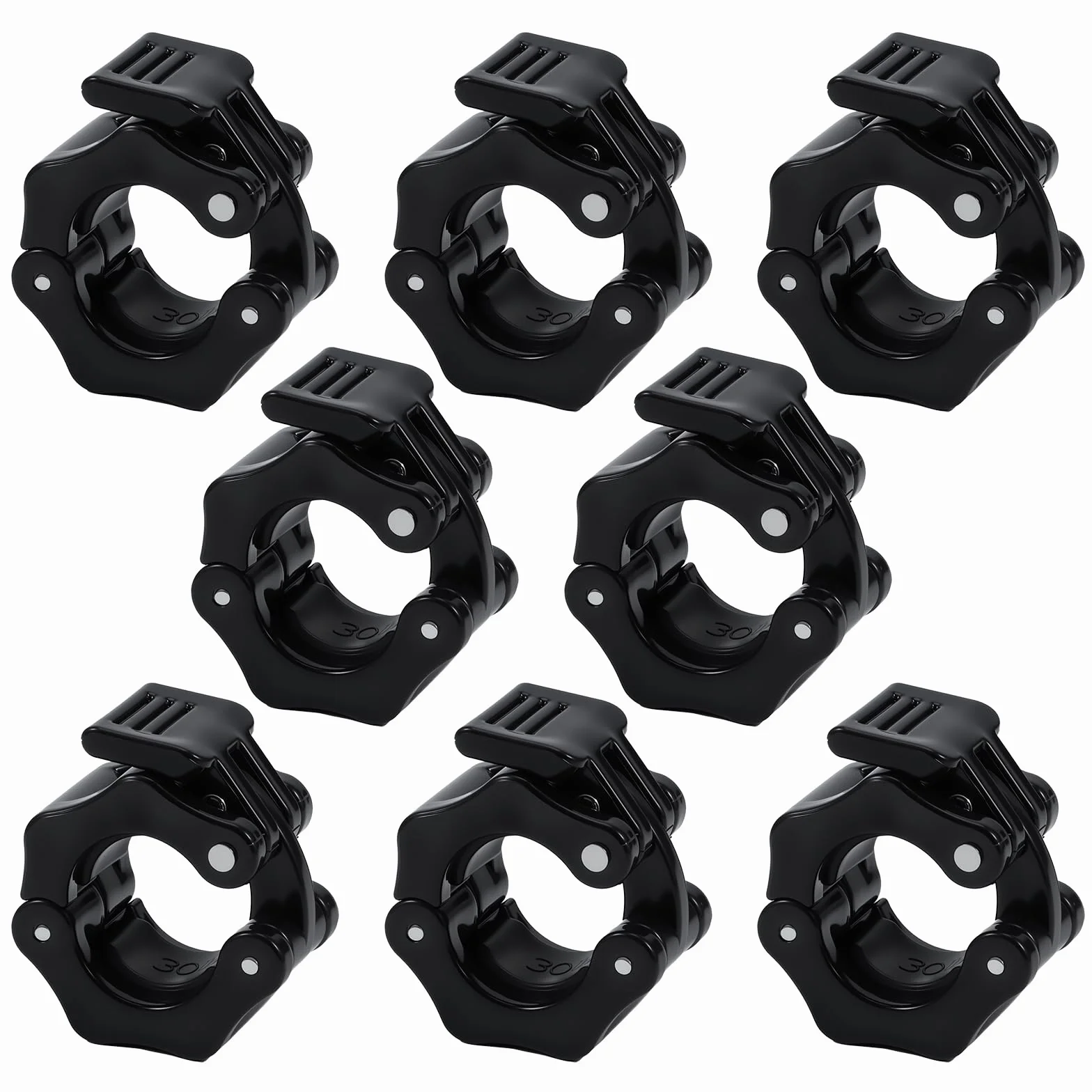 8 Sztuki Zapięcia do Hantli Zapięć, Szybkie Zapięcie Barbell, Zatrzaski Blokujące, Szybkie Zamknięcie, 30 mm, Nadaje się do Treningu Siłowego,Podnoszenia Ciężarów, Fitnessu
