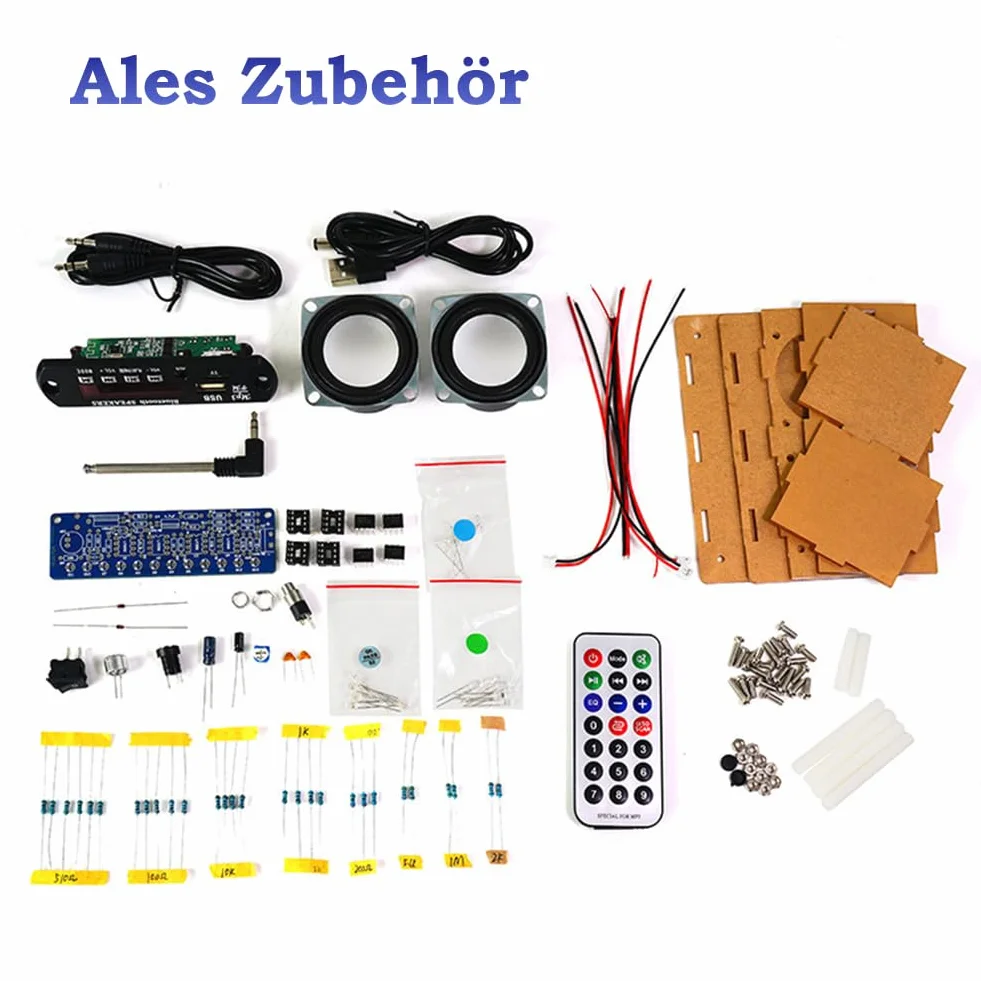 Zestaw do lutowania elektronicznego głośnik Bluetooth radio FM nagrywanie głosu odtwarzacz muzyki pilot LED