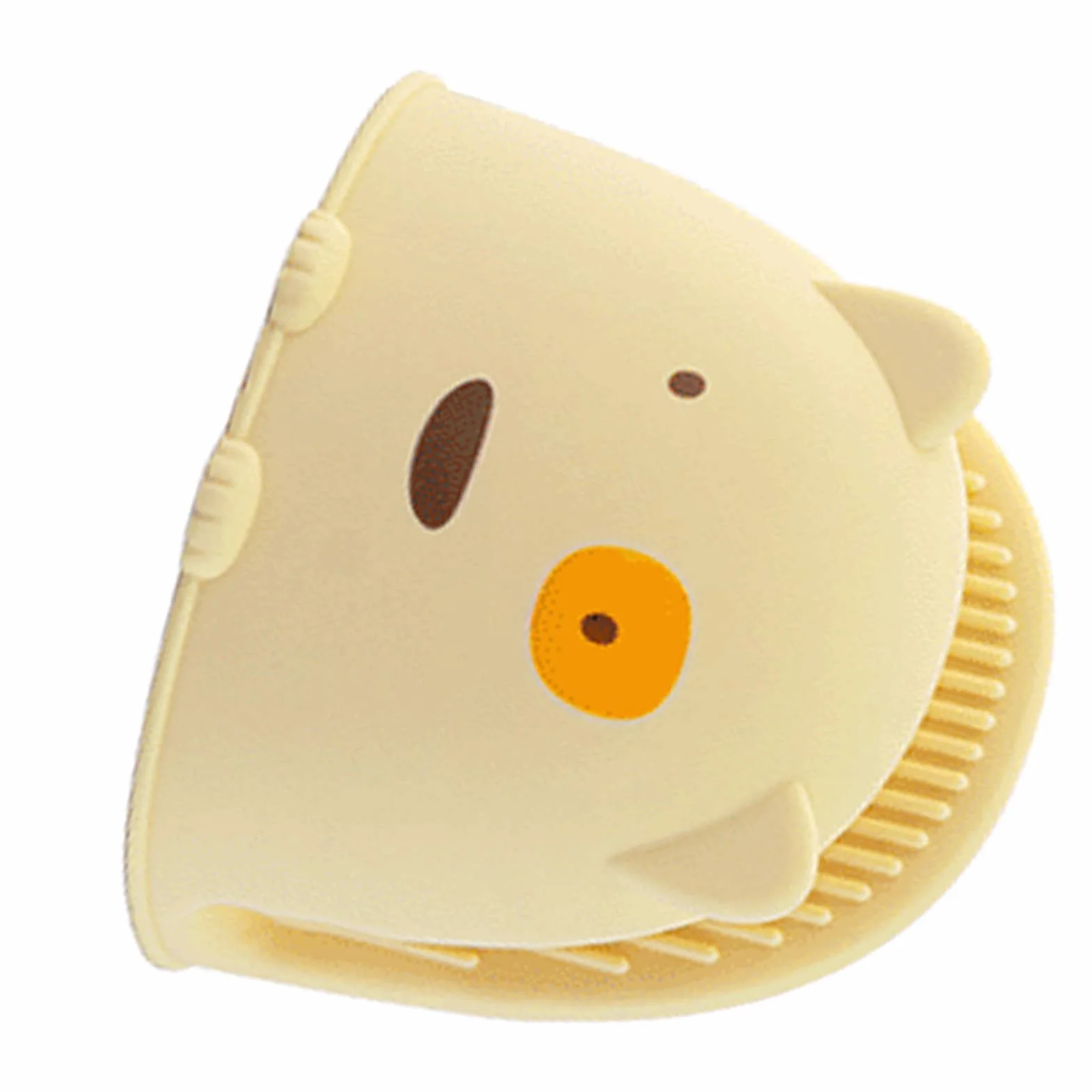 Silikonowe Rękawice Kuchenne Cute Cartoon Pinch Grip Mini Ochraniacz na Palce Uchwyt na Garnek Żółty