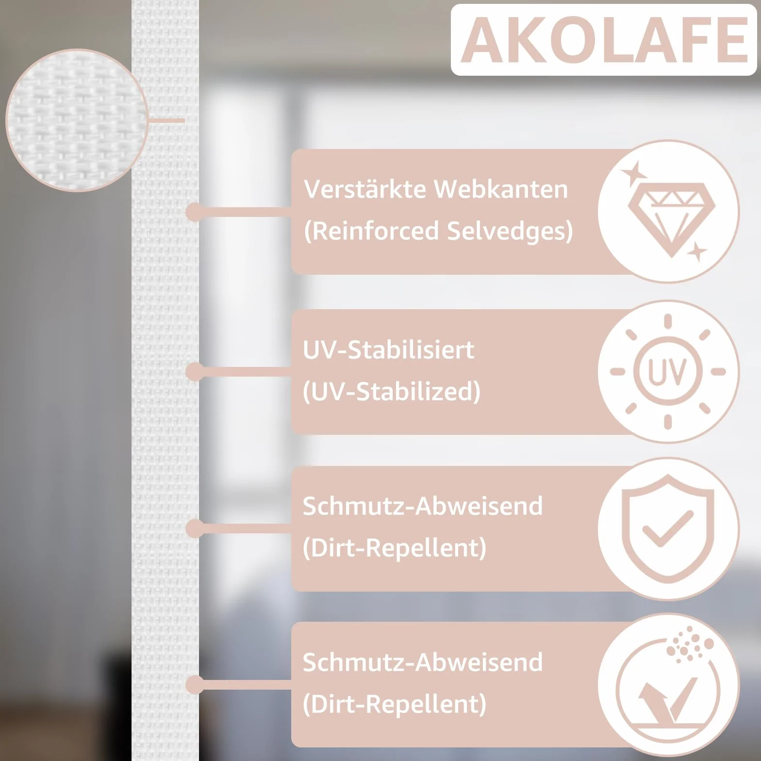 AKOLAFE taśma do rolet 60 m, 14 mm, zestaw naprawczy