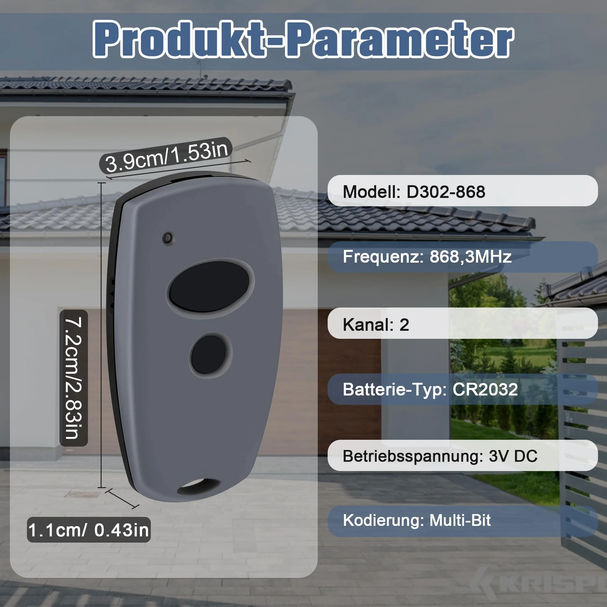 Marantec Digital 302 304 382 384 313 868,3 MHz Nadajnik Ręczny 2 sztuki do Drzwi Garażowych