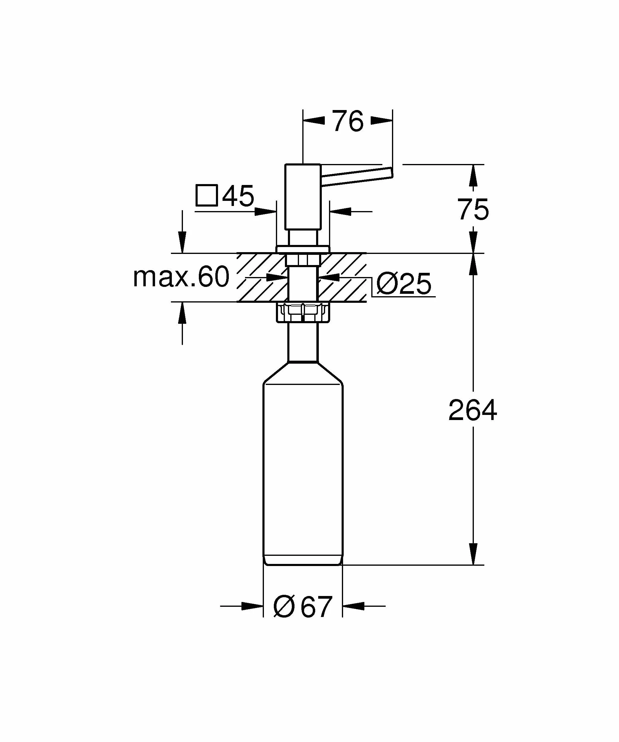 GROHE Dozownik płynu do mycia naczyń 500 ml chrom
