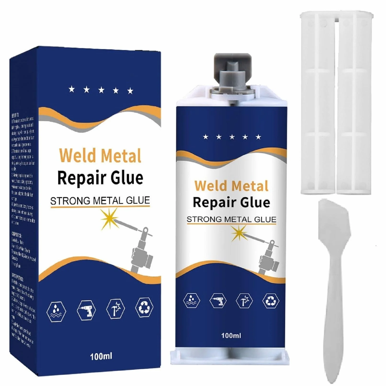 Metal Repair Glue High Strength Casting Repair Glue Heavy Duty Metal Gel