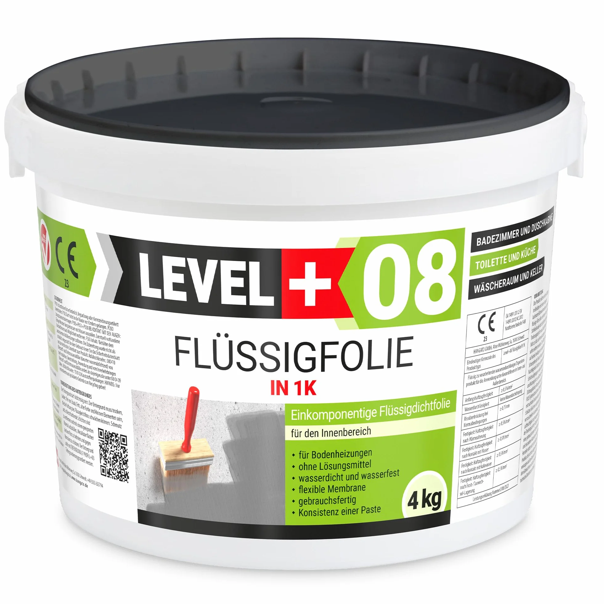 Folia w płynie 4 kg Szczelna Hydroizolacja Elastyczna Izolacja Level+08