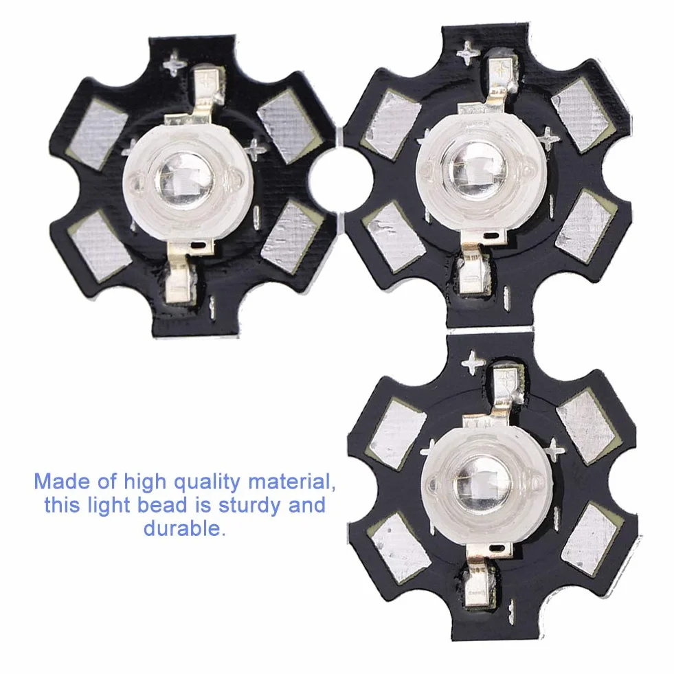3W 395nm-400nm Ultrafioletowy Układ LED Wysokiej Mocy Koraliki do Lampy UV z Aluminiową Podstawą 25 Szt.