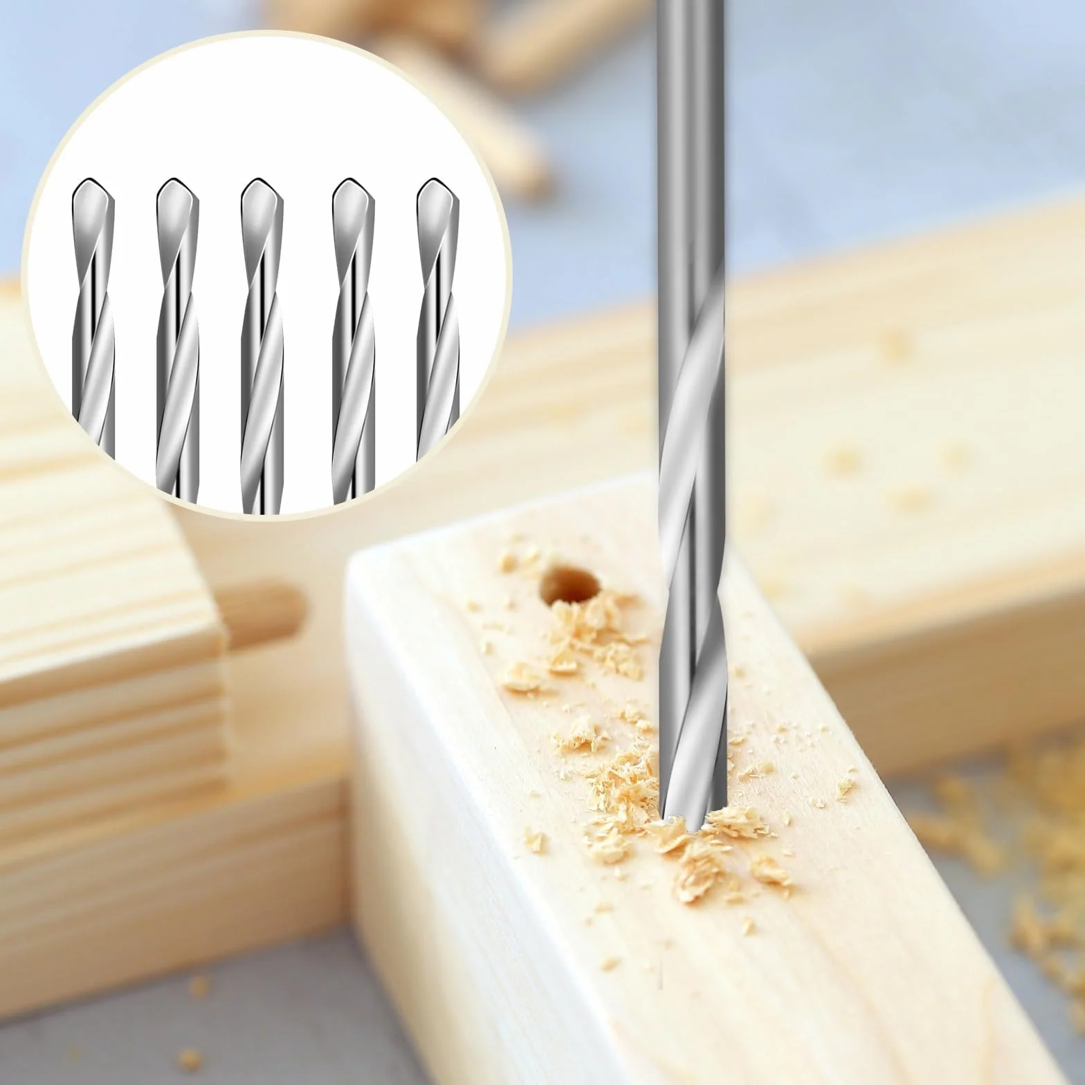 Zestaw wierteł spiralnych HSS mini 0,3-1,6 mm 20 sztuk