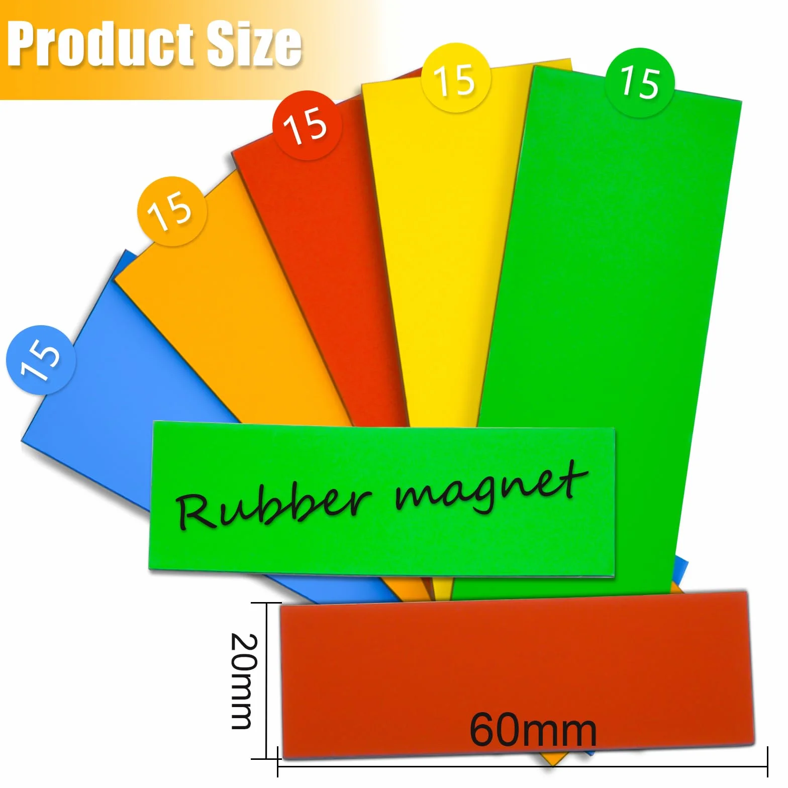 Paski magnetyczne do pisania 60x20x1,5 mm, magnetyczne naklejki zmywalne taśmy na lodówkę