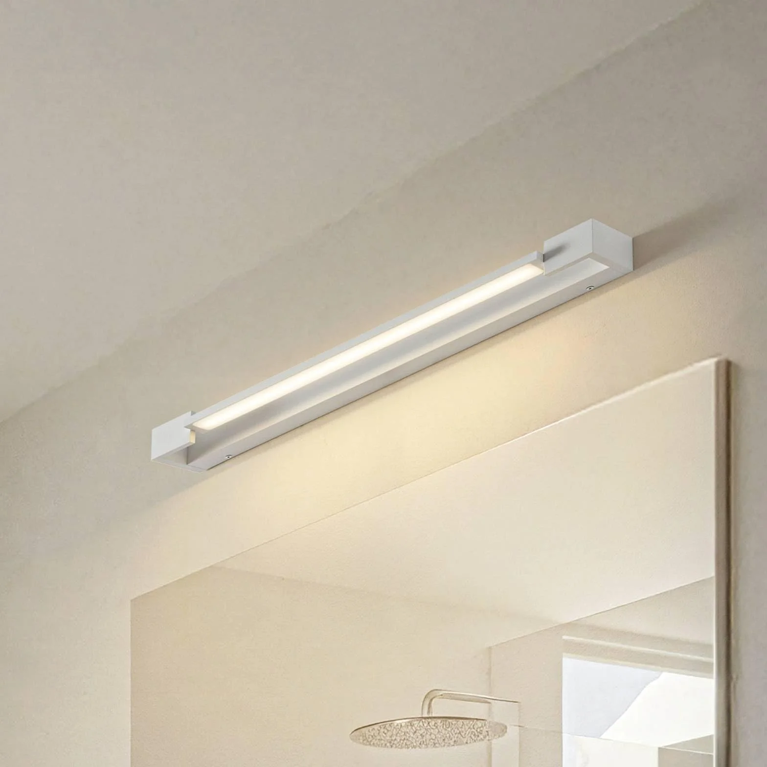 Arcchio kinkiet LED Jora biały opal aluminium nowoczesny do łazienki