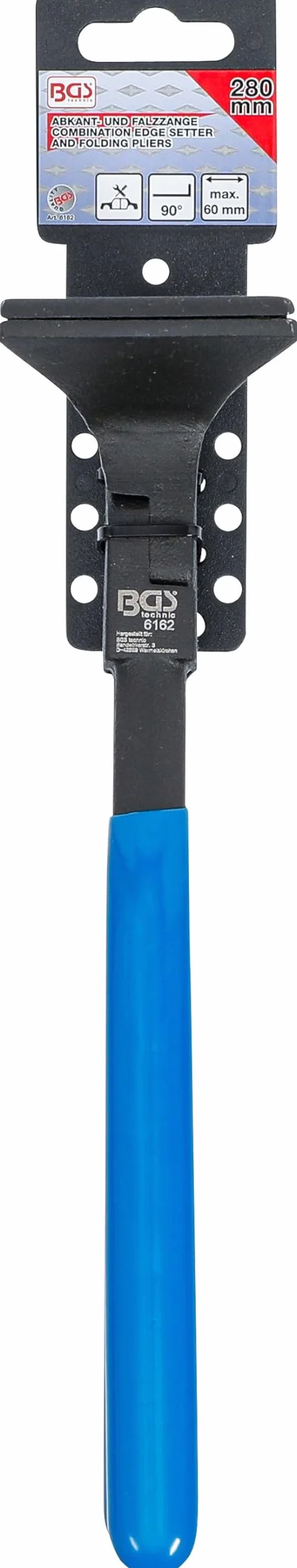 BGS 6162 Szczypce blacharskie wygięte 90° 280 mm
