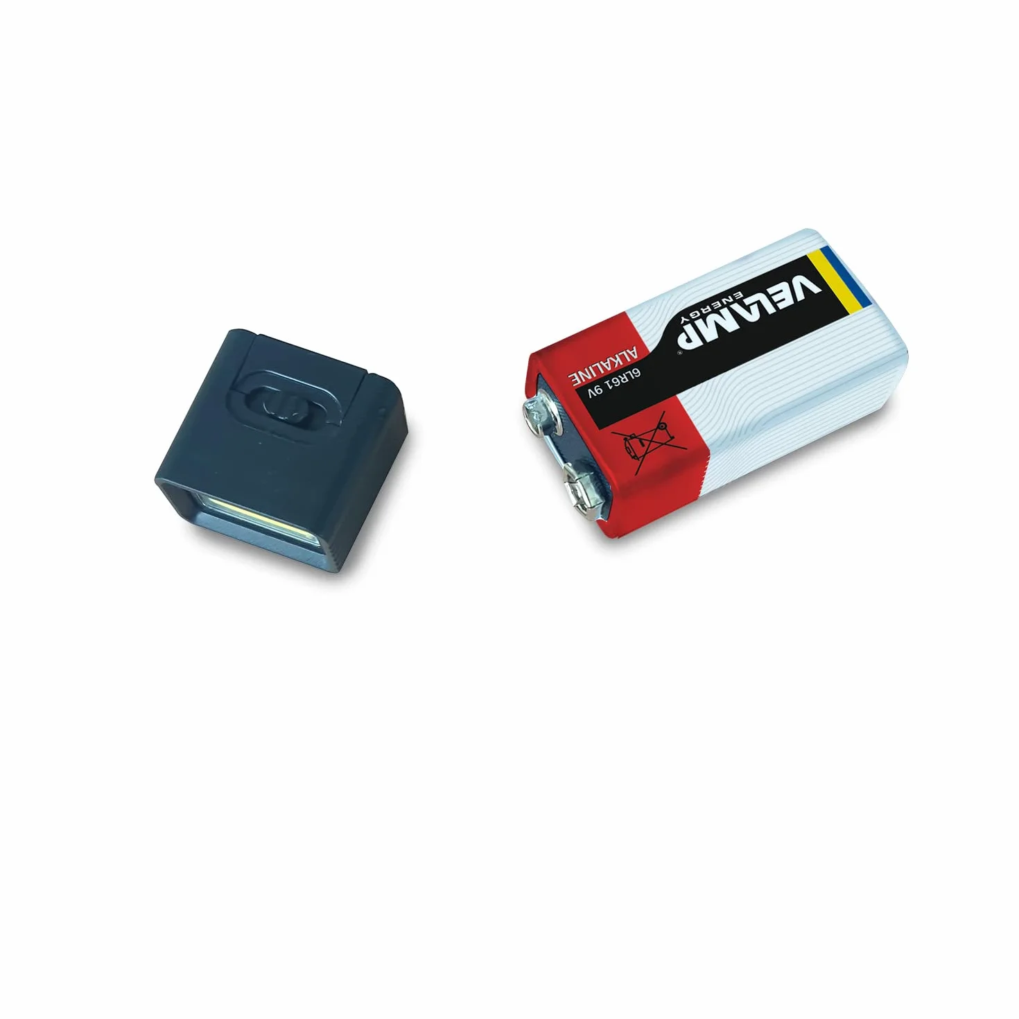 SNICKER Latarka LED COB 50 lumenów z baterią 9 V