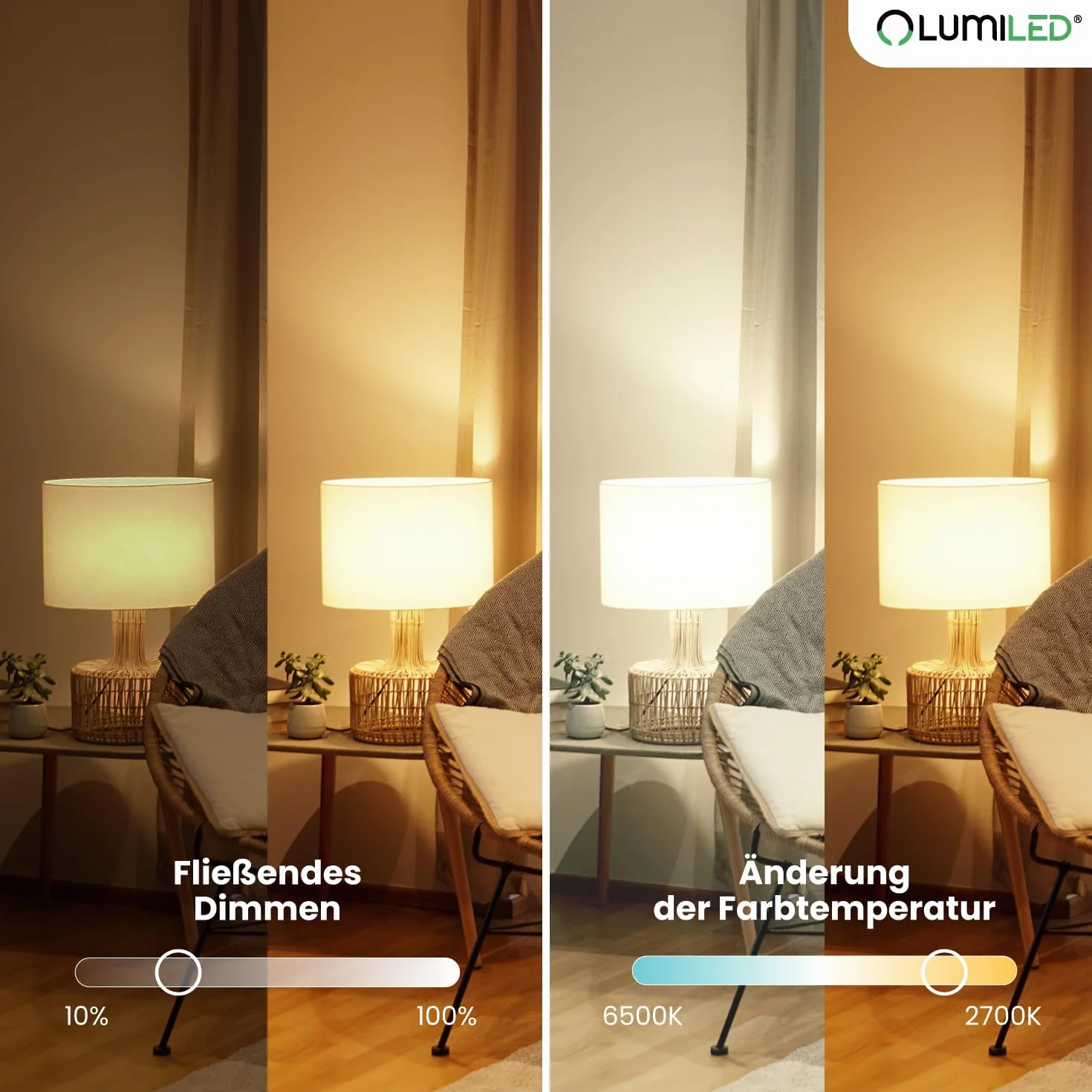 Lumiled Smart SAYO PAR16 Lampa LED GU10 5W 450lm Wi-Fi RGBW ściemniana 16 mln kolorów