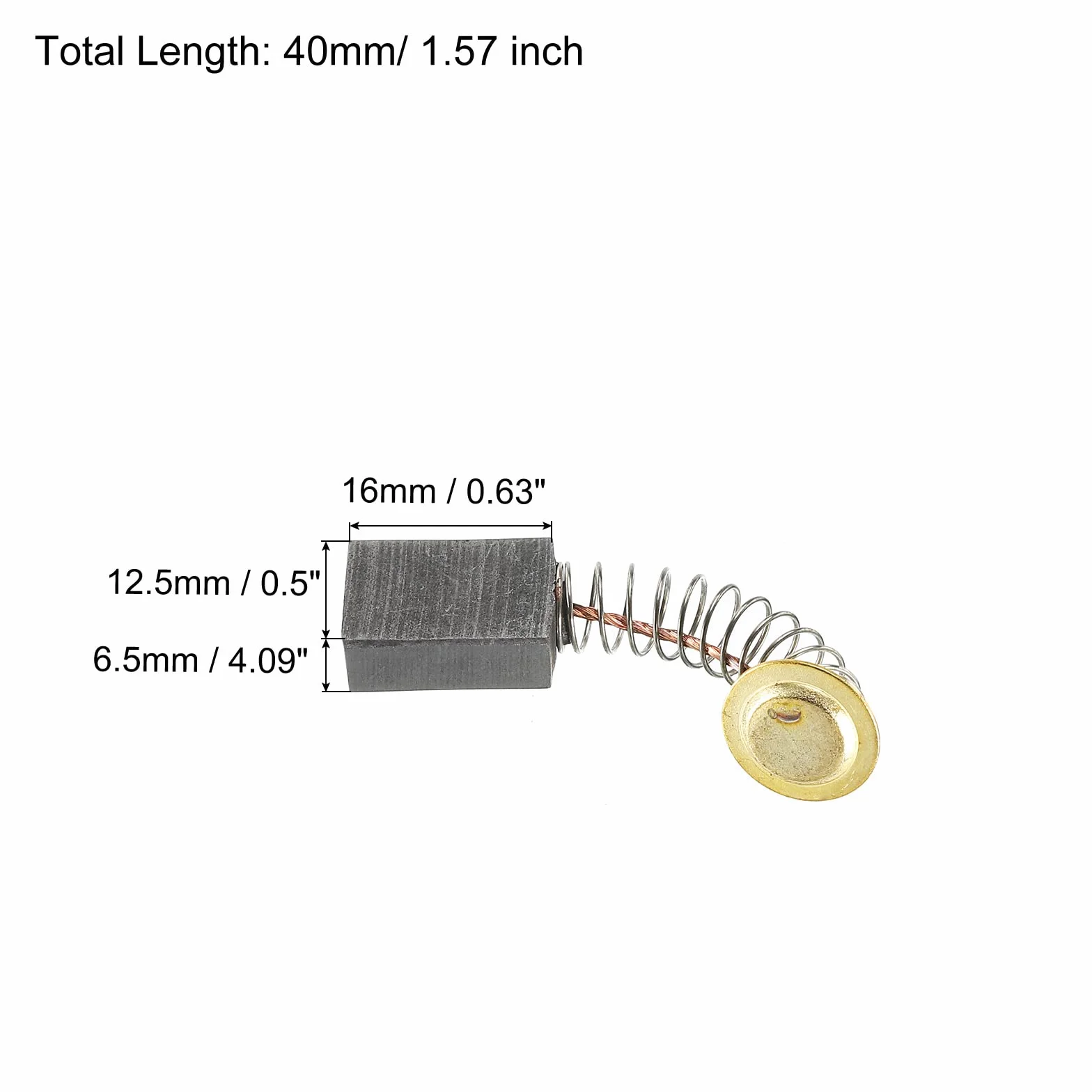 PATIKIL Szczotki węglowe 16 x 12,5 x 6,5 mm do silników elektrycznych, 2 szt