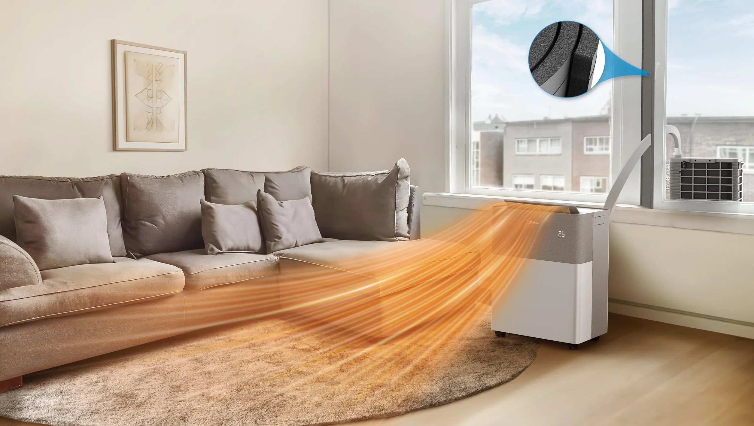 Midea PortaSplit dwuwarstwowa pianka izolacyjna PCW NBR do samodzielnego cięcia