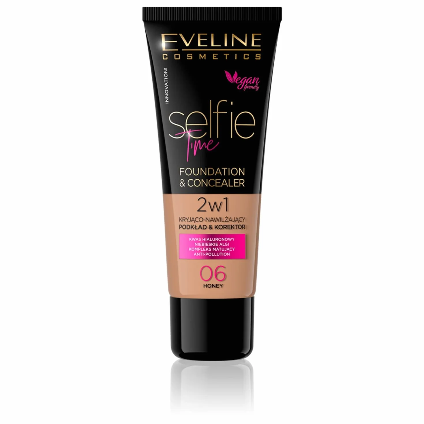 Eveline Cosmetics Selfie Time Kryjąco-nawilżający podkład & korektor - No 06 honey