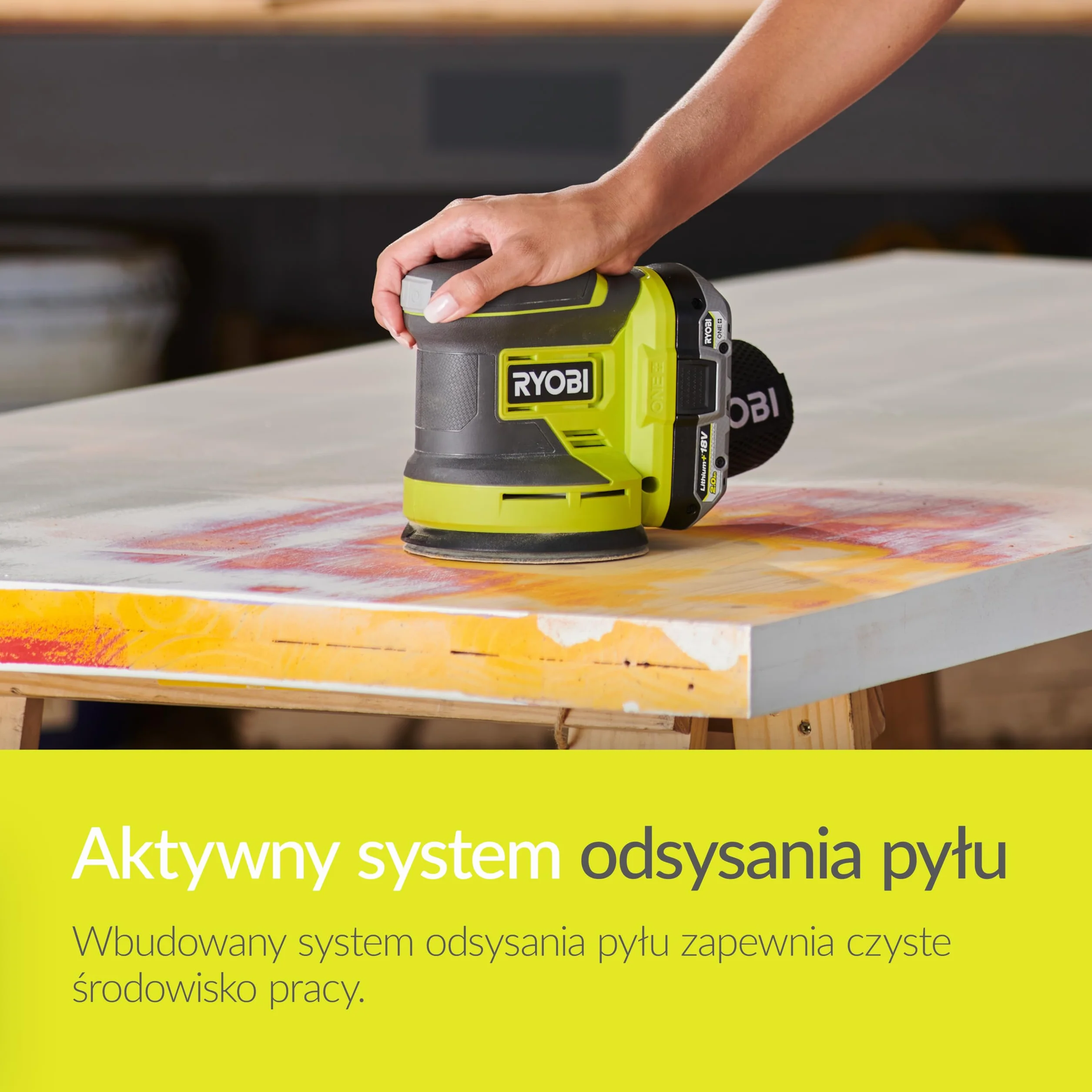 Ryobi Szlifierka Mimośrodowa 18V RROS18-0