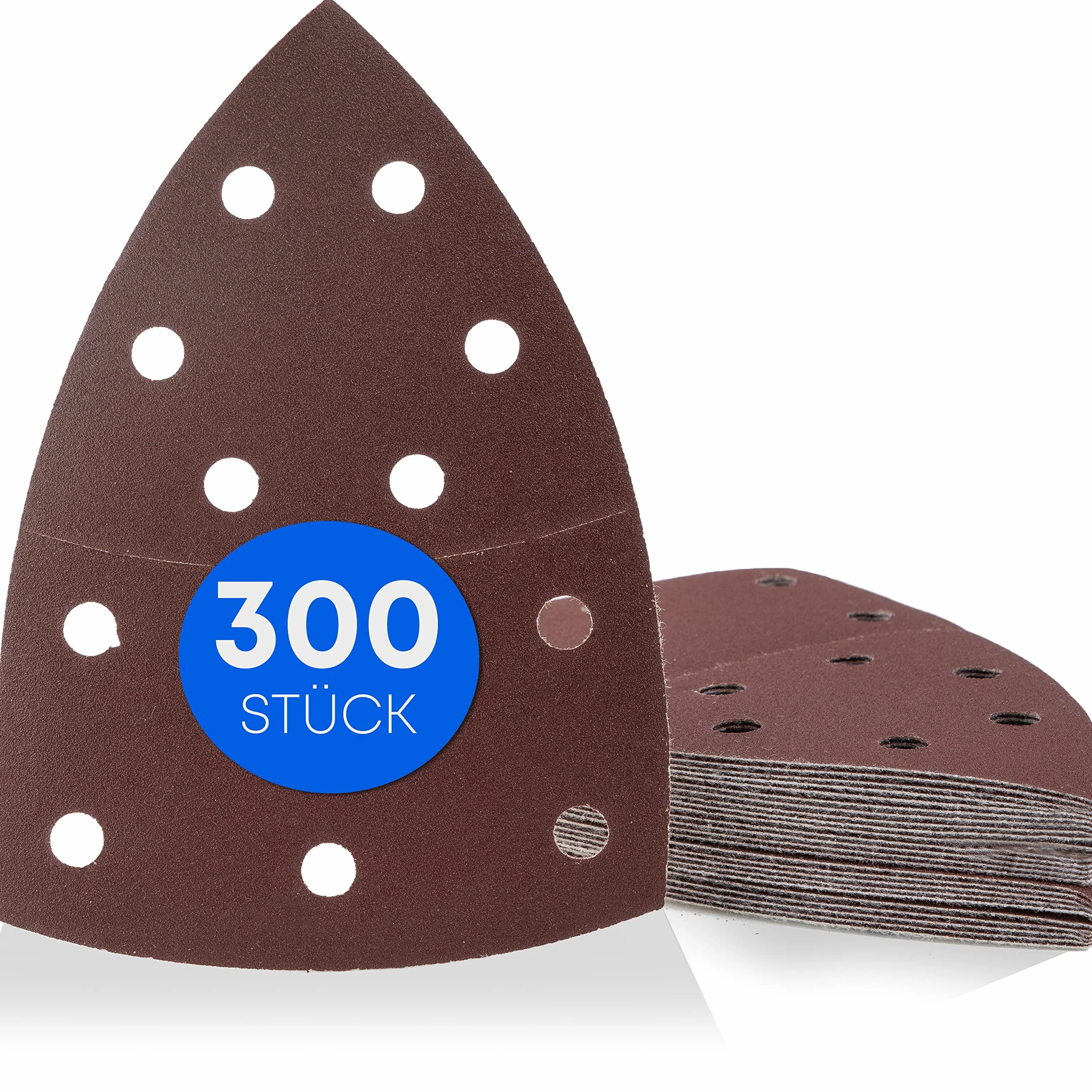 Zestaw 300 trójkątów ściernych Prio 105 x 152 mm ziarnistość 40-240 11 otworów