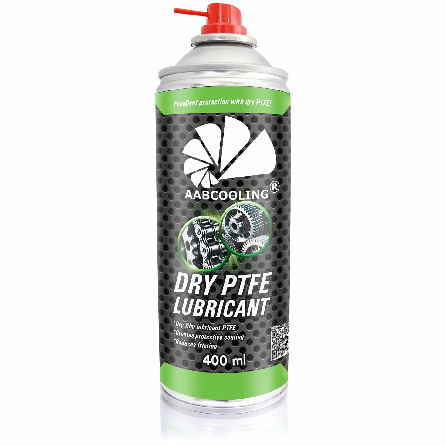 AABCOOLING Suchy Smar Teflonowy PTFE 400 ml – smar w sprayu do konserwacji roweru, łożysk, linek, kół pasowych