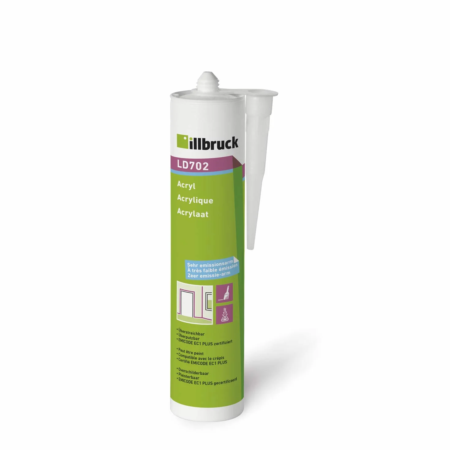 ILLBRUCK LD702 akrylowy silikon uszczelniający 310 ml biały