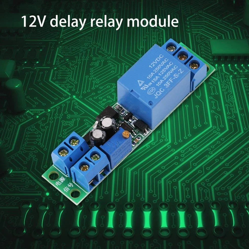 Przekaźnik czasowy 12 V moduł opóźniający 0-25 sekund regulowany z izolatorem transoptorowym