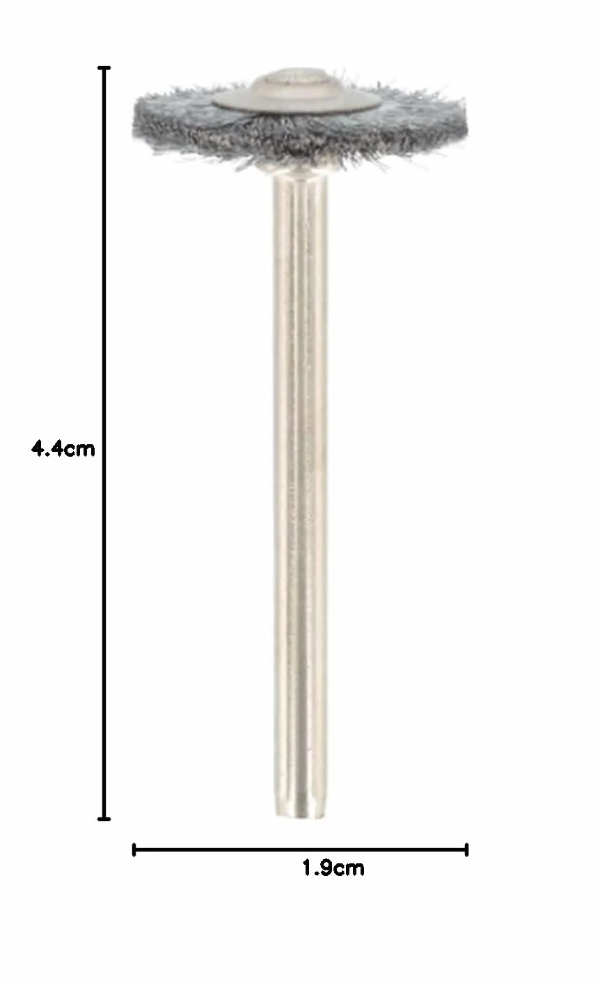 Dremel 428 stalowa szczotka druciana zestaw akcesoriów 2 sztuki Ø 19 mm do polerowania i usuwania rdzy
