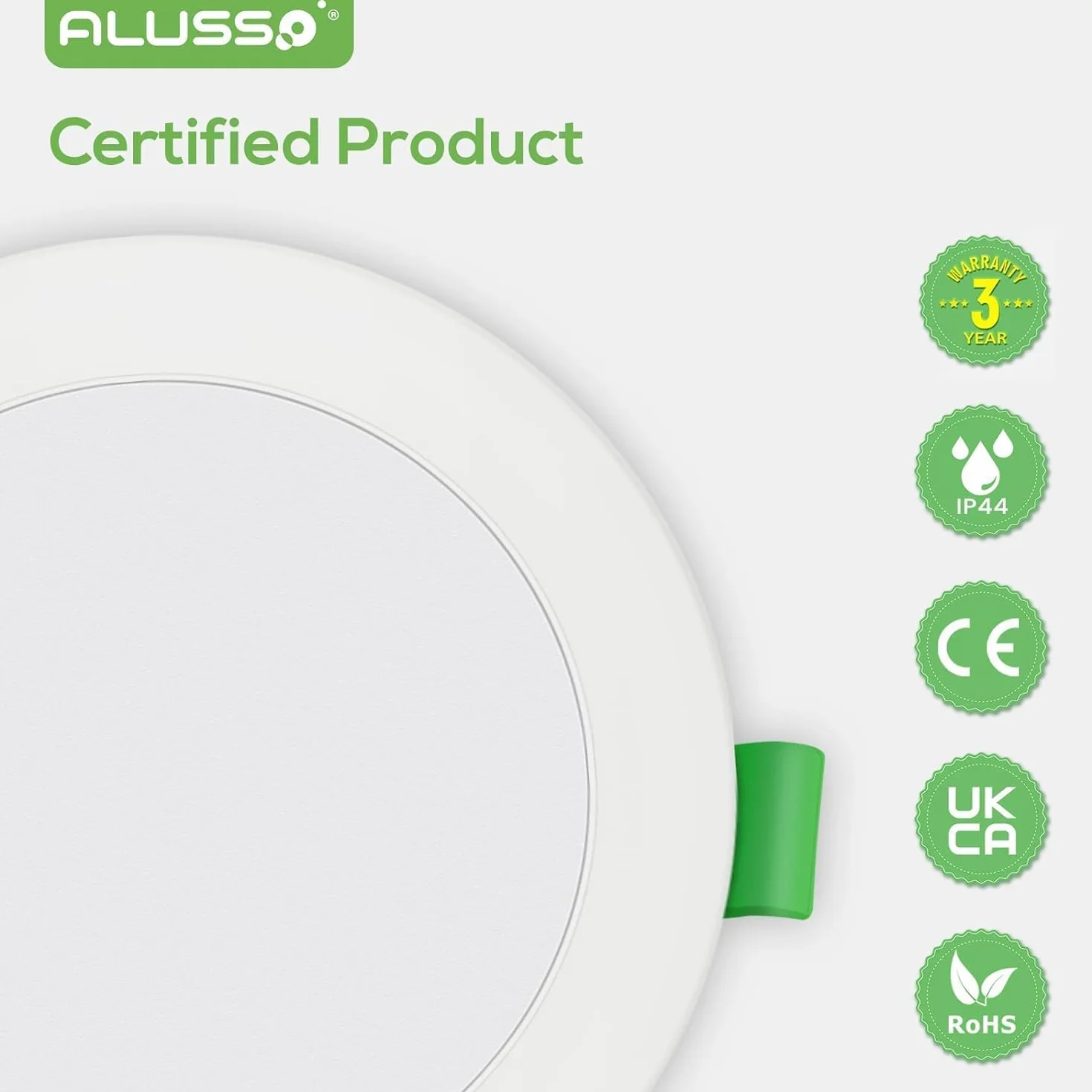 ALUSSO Reflektor LED do zabudowy 7W 580lm 30mm IP44 zestaw 6 sztuk