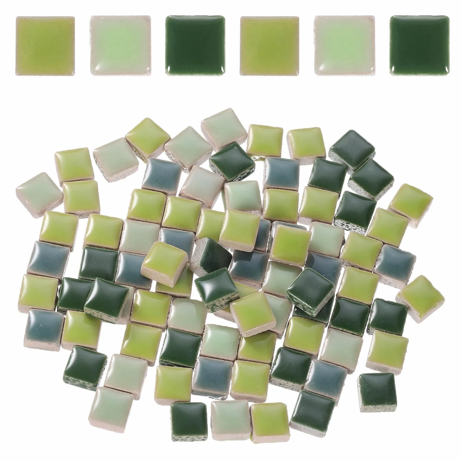 QUARKZMAN Kwadratowe płytki mozaikowe ceramiczne 100 g 1 x 1 cm do dekoracji DIY