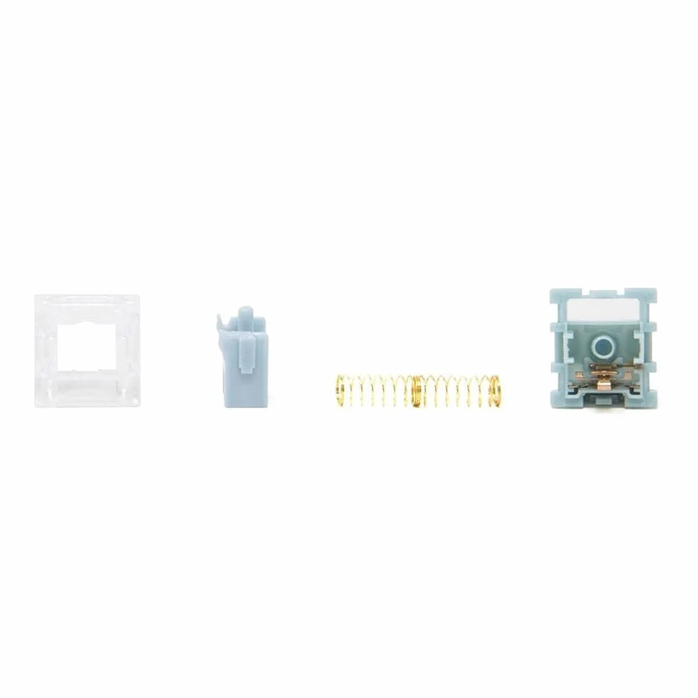 TTC Bluish White V2 Switch, Silent Tactile Pre-Lubed for Mechanical Keyboard 110PCS