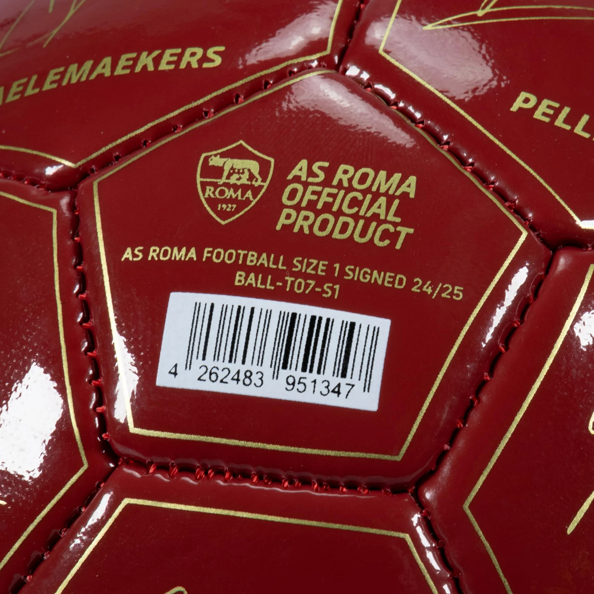 AS Roma Piłka nożna, rozmiar 1 (PVC) Signed
