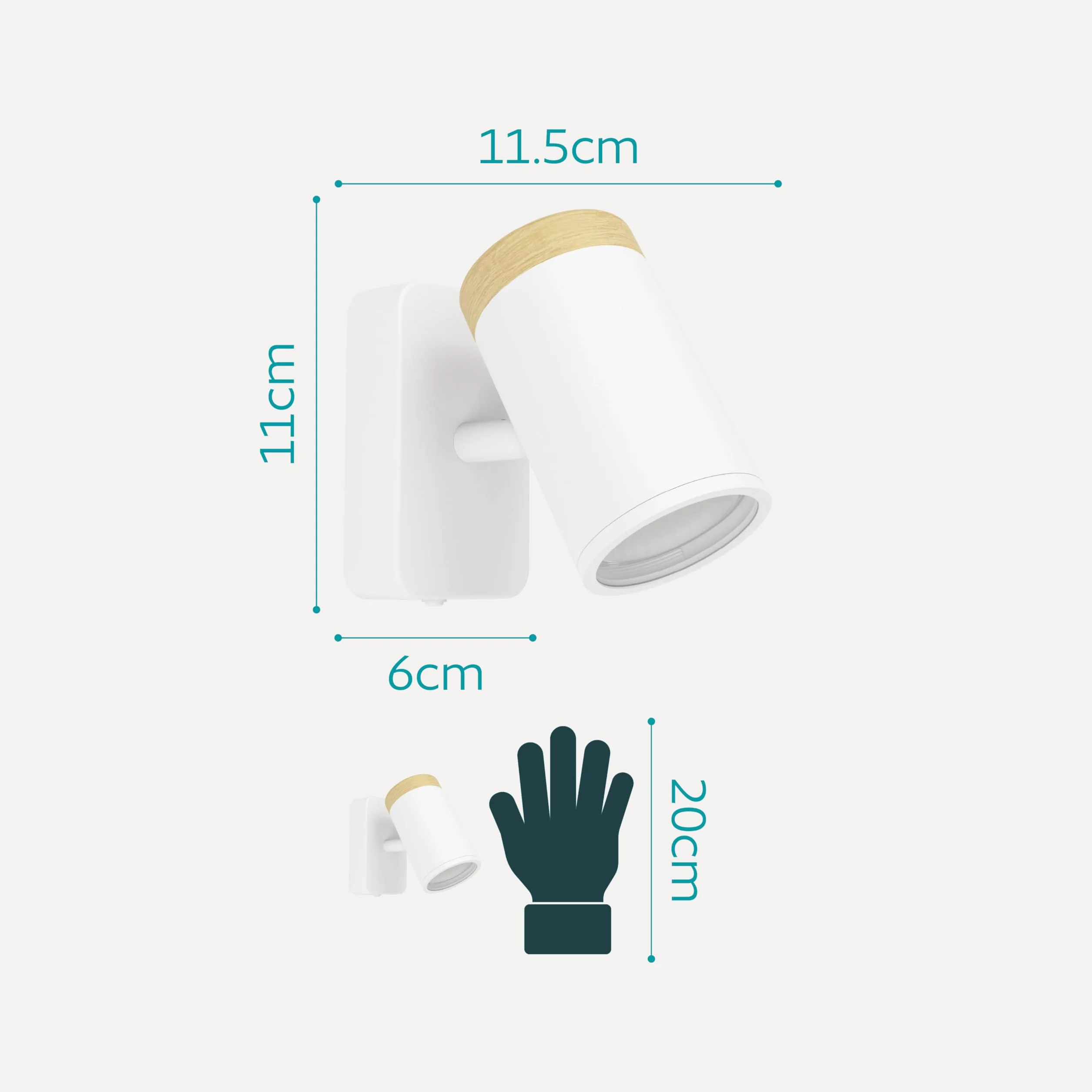 EGLO Consuma Lampa ścienna GU10 IP44 elastyczna stal biała do czytania salon łazienka