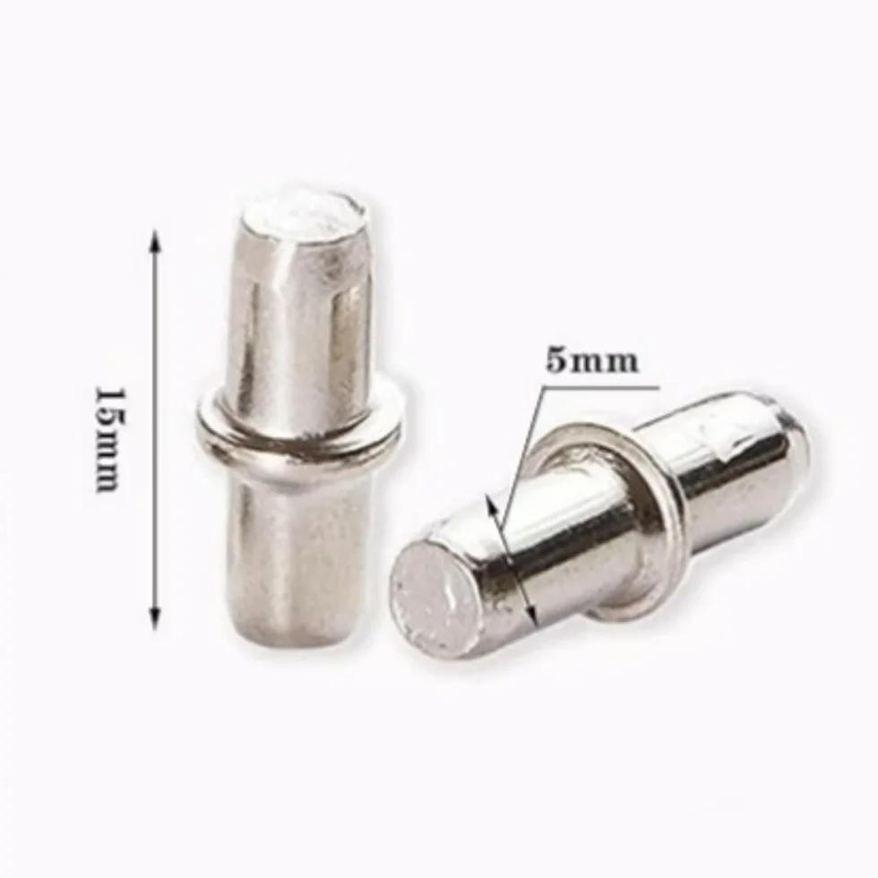 Kołki półkowe metalowe 5 x 15 mm 30 sztuk do regałów szafek kuchennych