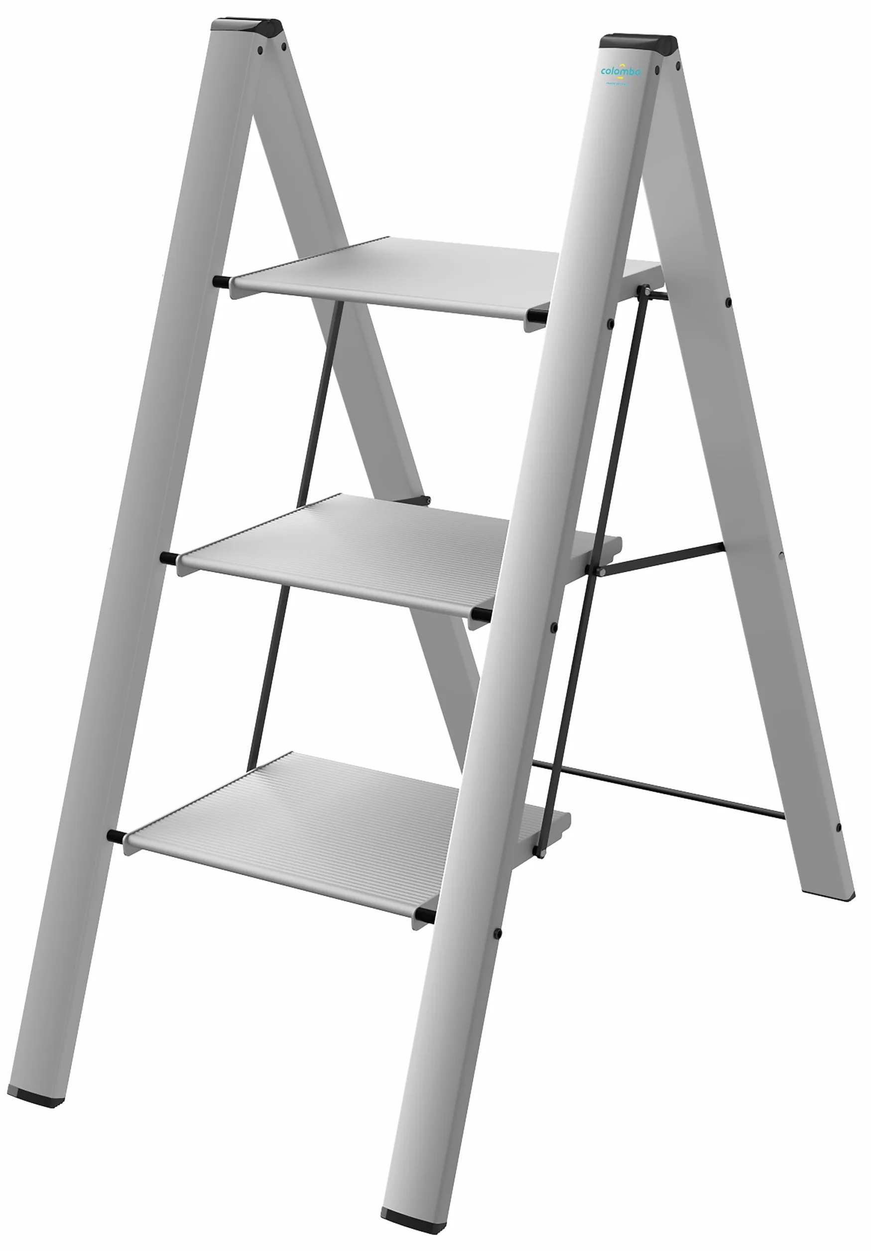 Leonardo Anodowane aluminiowe stepy stool 3 Silver