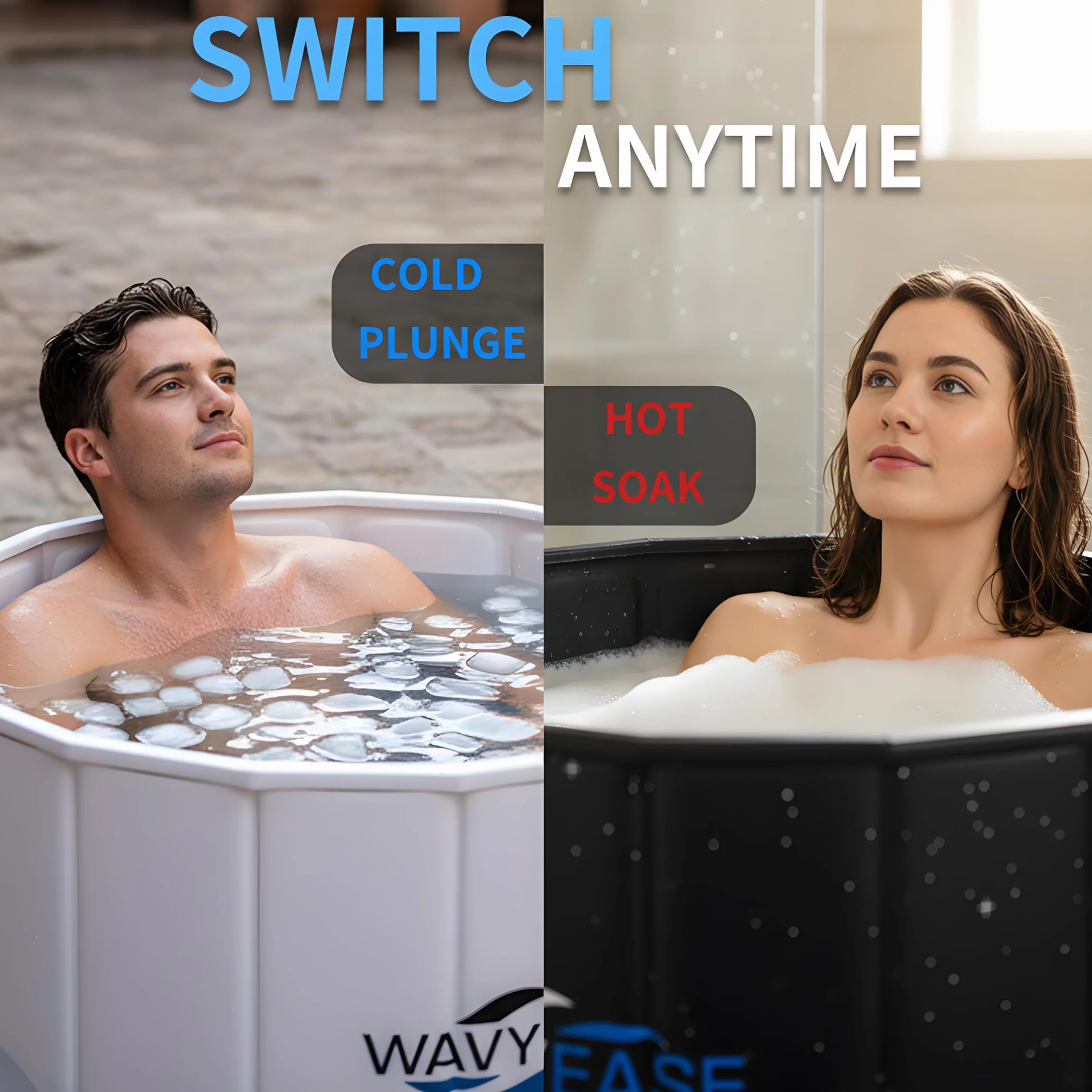 Składana wanna z zimną wodą do regeneracji dla dorosłych – przenośna wanna lodowa do domowego SPA
