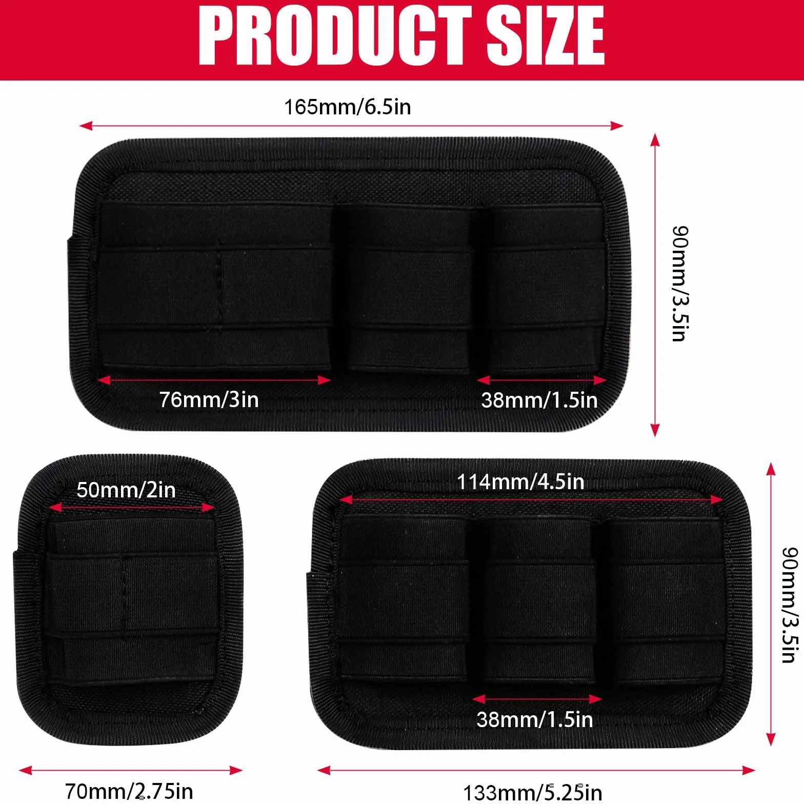 Zestaw 3-częściowy łatek EDC do plecaka, kamizelki taktycznej, torby EDC