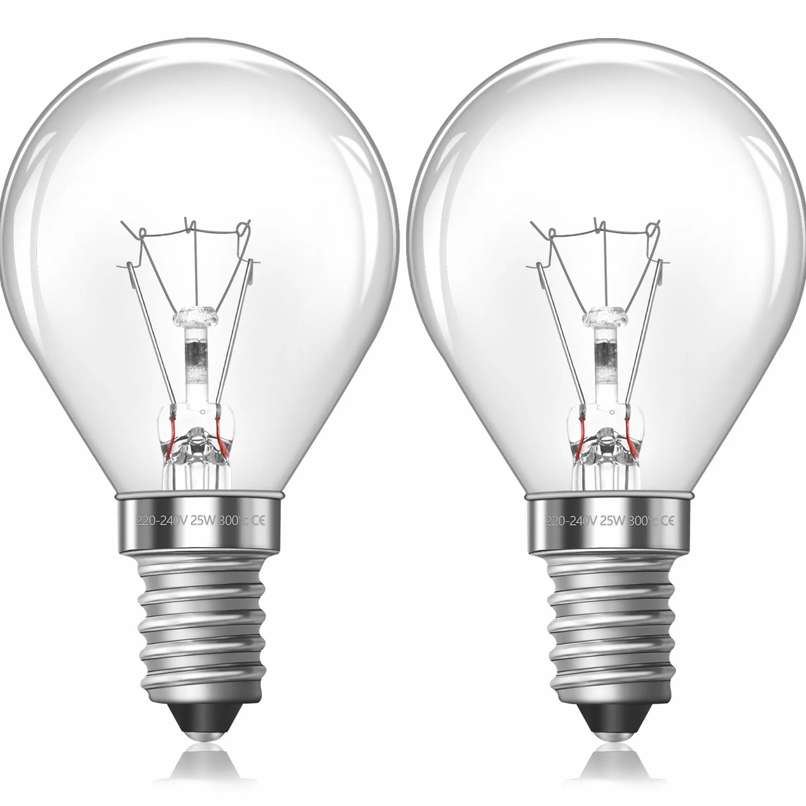 Lampa do piekarnika G45 E14, 300 stopni, żarówka E14 z możliwością ściemniania, ciepła biel 2700 K, AC 230 V, 400 lm, mała żarówka Edison Screw Bulb E14 Golf Ball Bulb do piekarników i kuchenek