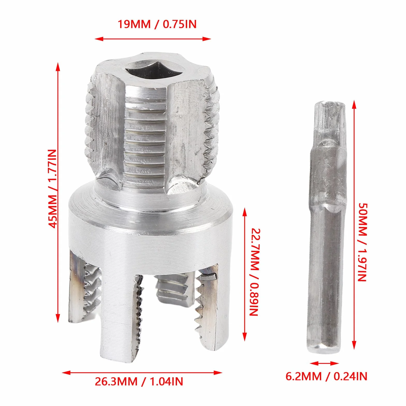 Zestaw do Gwintowania Rur PVC G1/2 1/4 Cal Hex Stal Nr 45