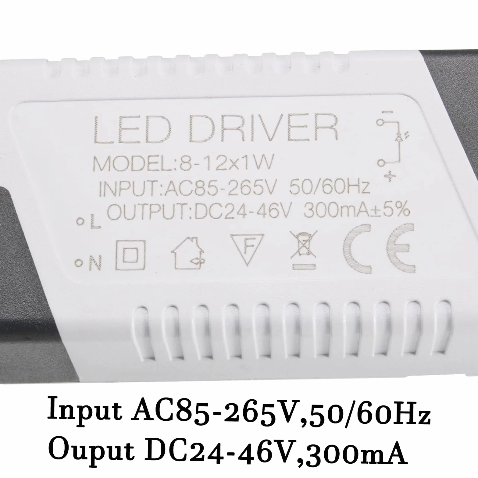 QUARKZMAN LED Driver 8-12W 300mA Carbon Steel Power Transformator stały prąd