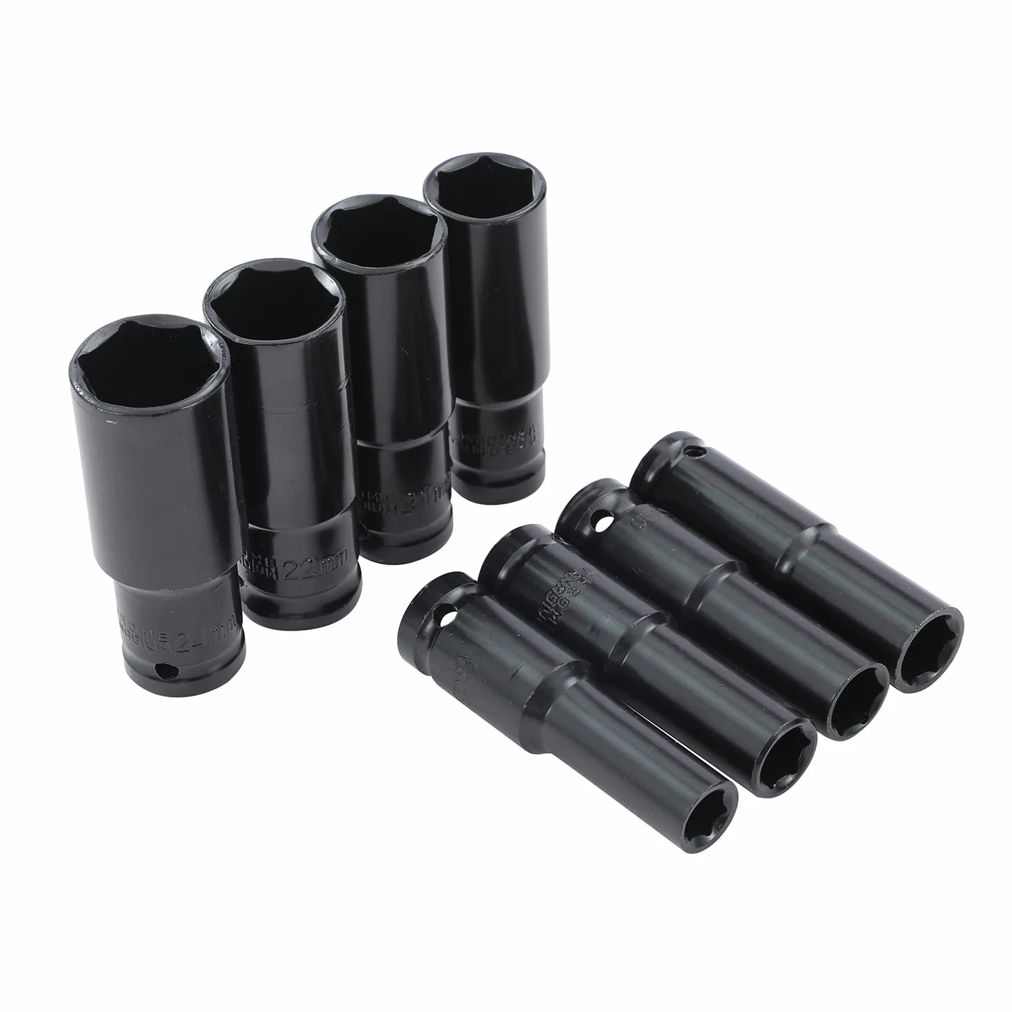 KATSU Zestaw nasadek głębokich udarowych 1/5.1 cm, 10 szt., 10 mm-24 mm, Mertic samochodowe ciężarówki, traktory, silniki, naprawa, DIY, narzędzie mechaniczne (budżet) 420444
